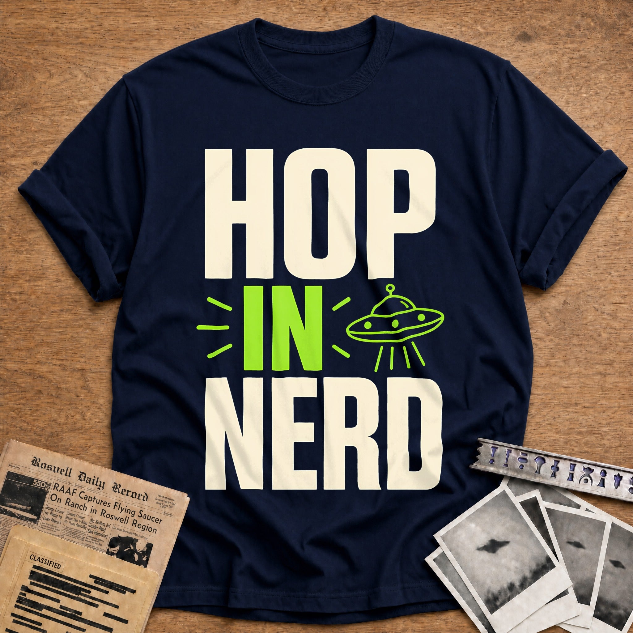 Hop In Nerd 32 T-Shirt - Navy