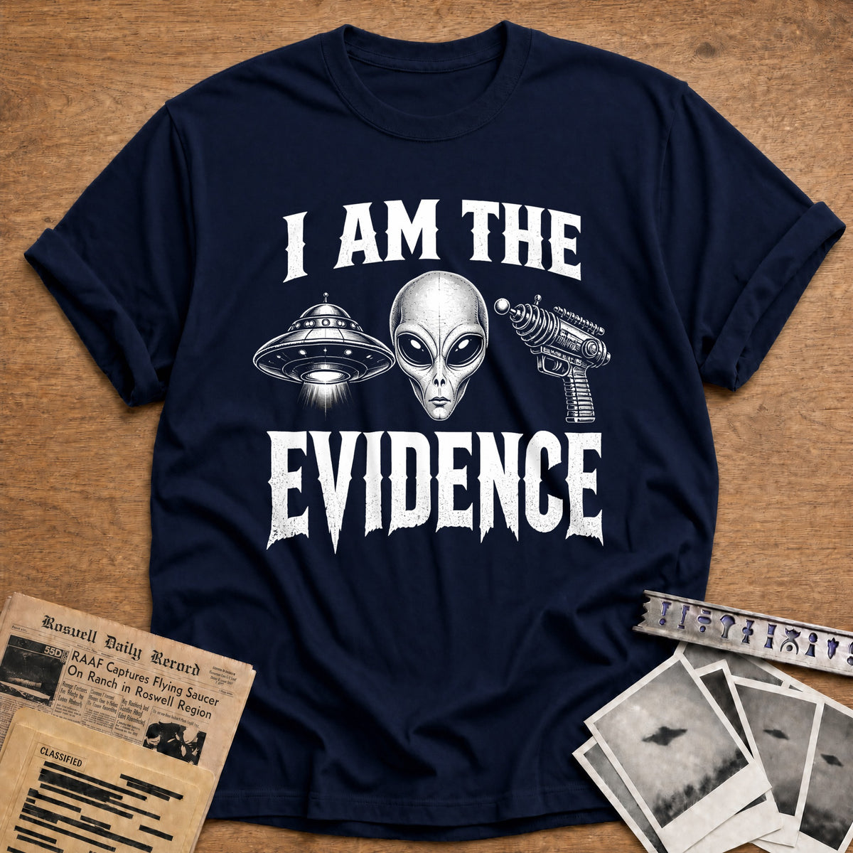 I Am The Evidence 20 T-Shirt - Navy