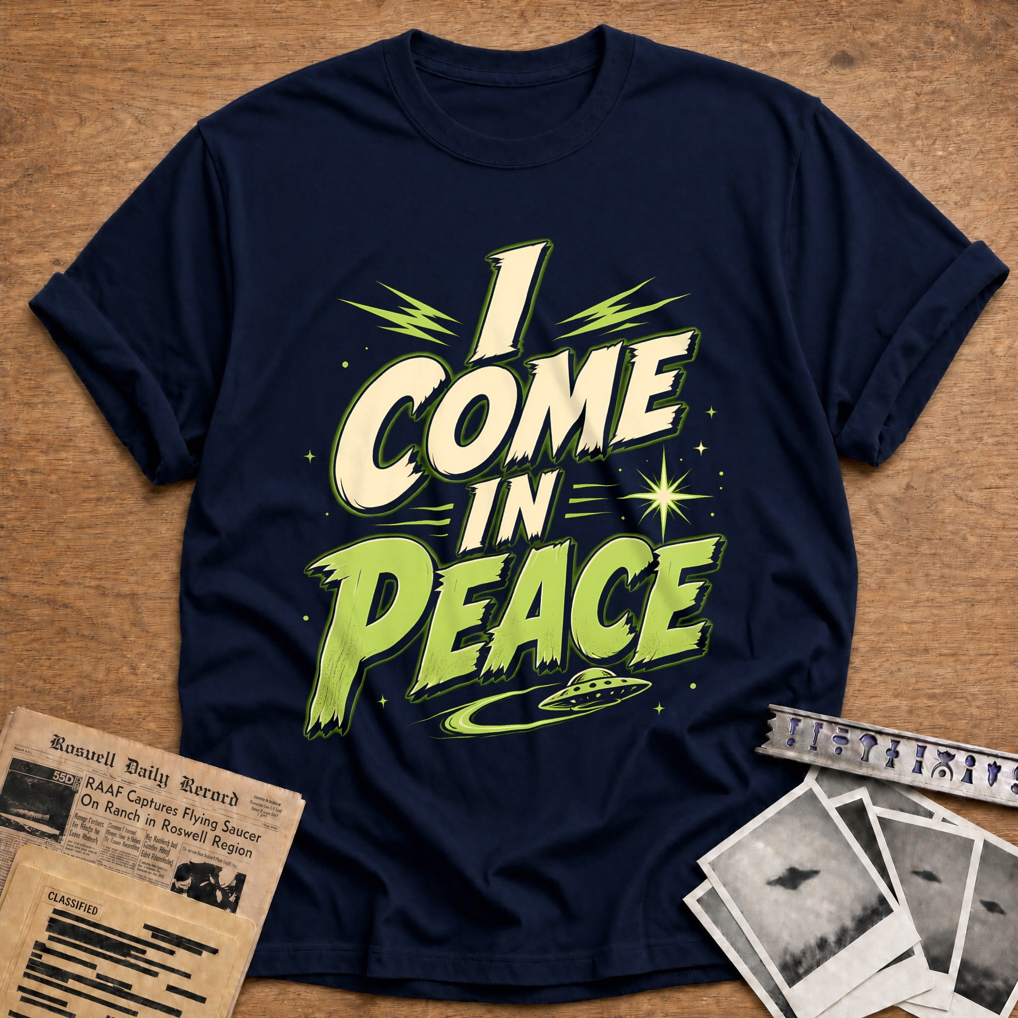 I Come In Peace 41 T-Shirt - Navy