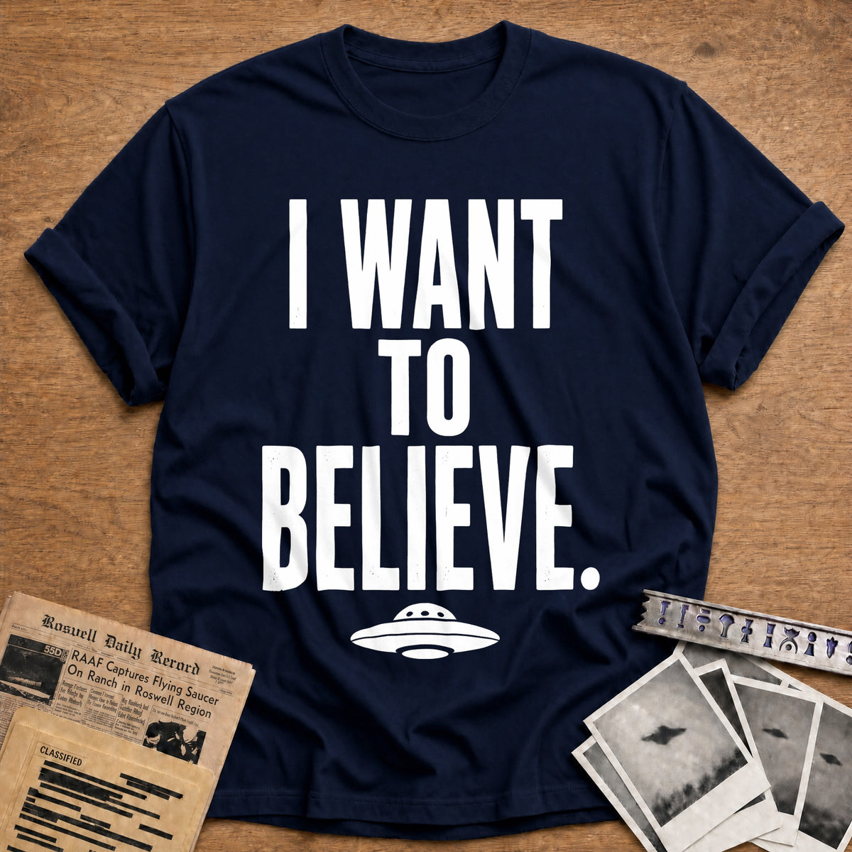 I Want To Believe 64 T-Shirt - Navy