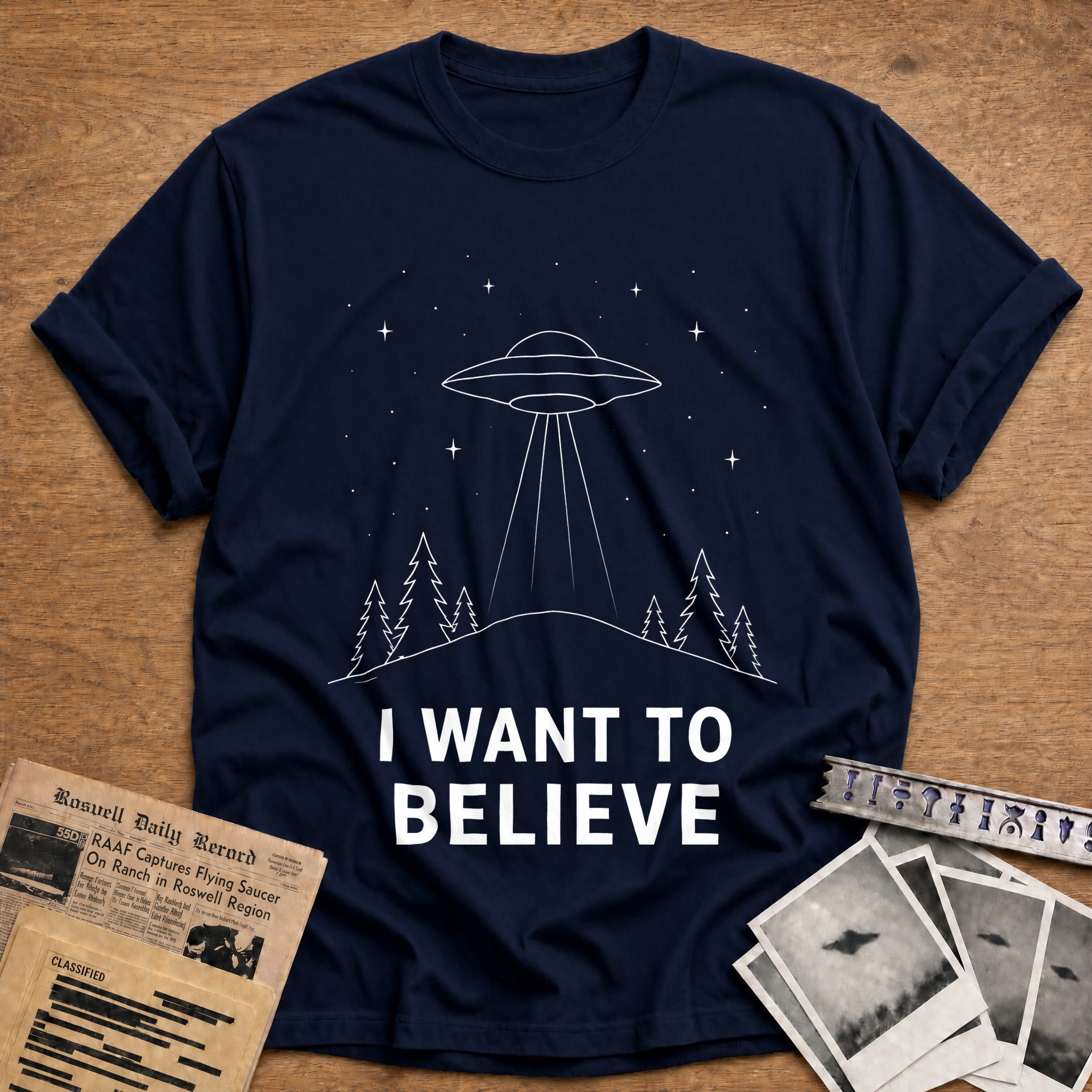 I Want To Believe 95 T-Shirt - Navy