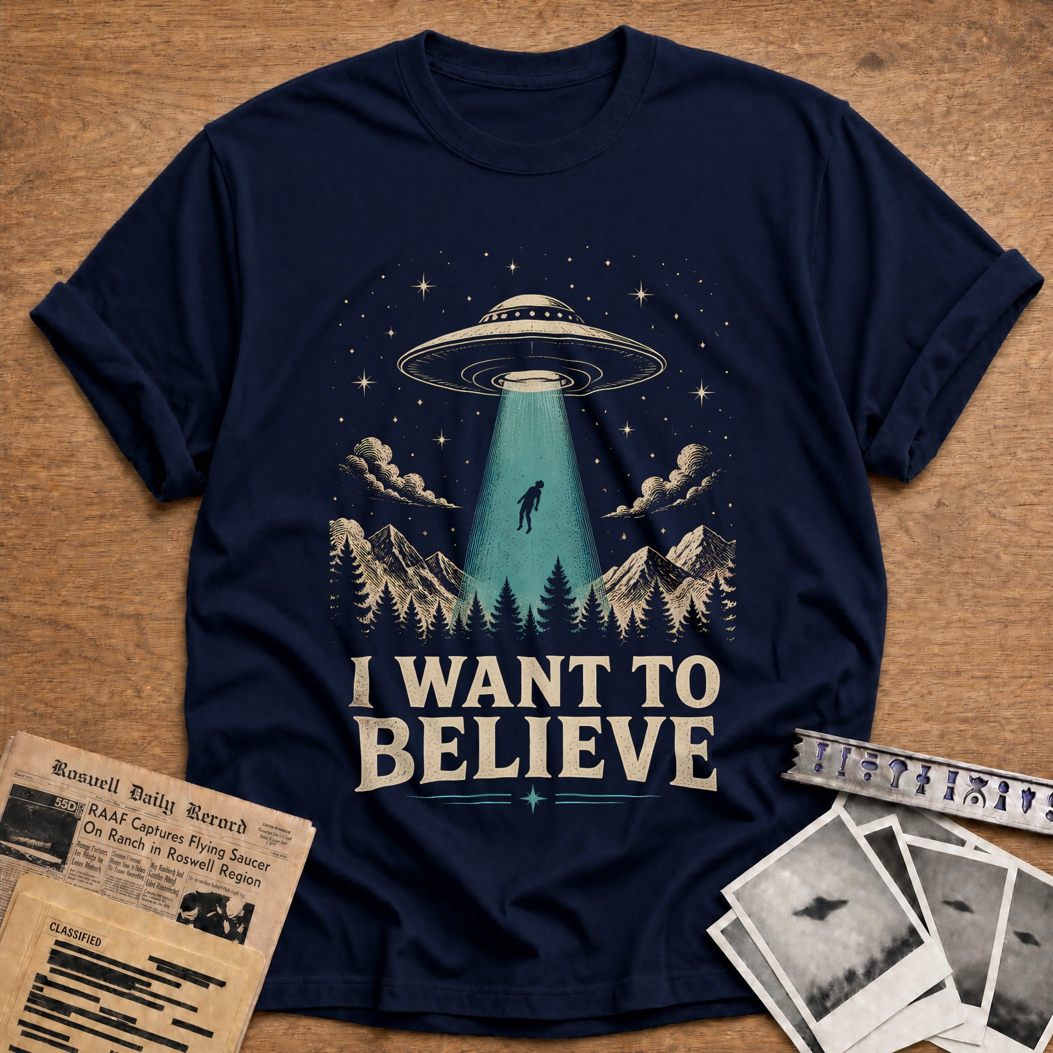 I Want To Believe 99 T-Shirt - Navy