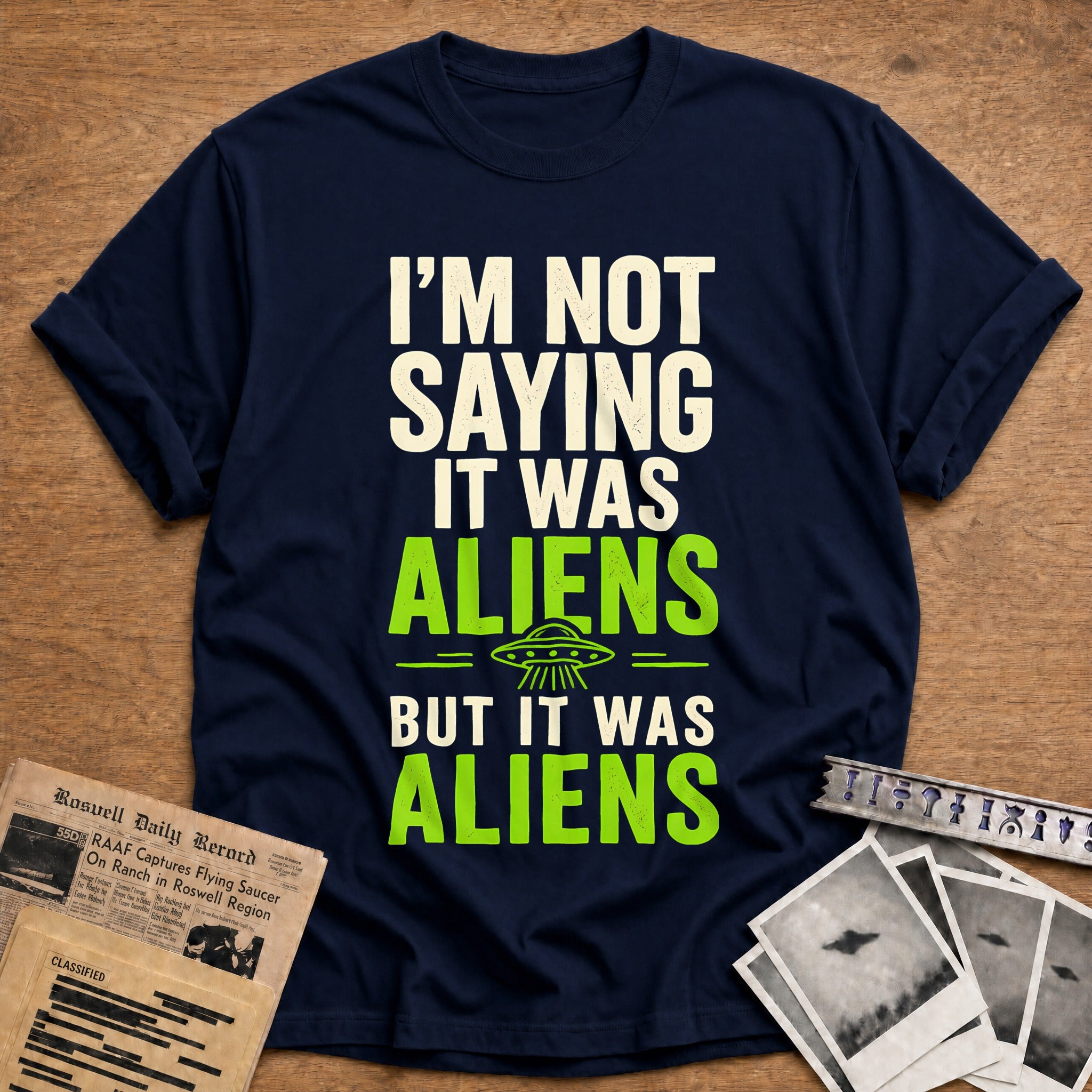 It Was Aliens 89 T-Shirt - Navy