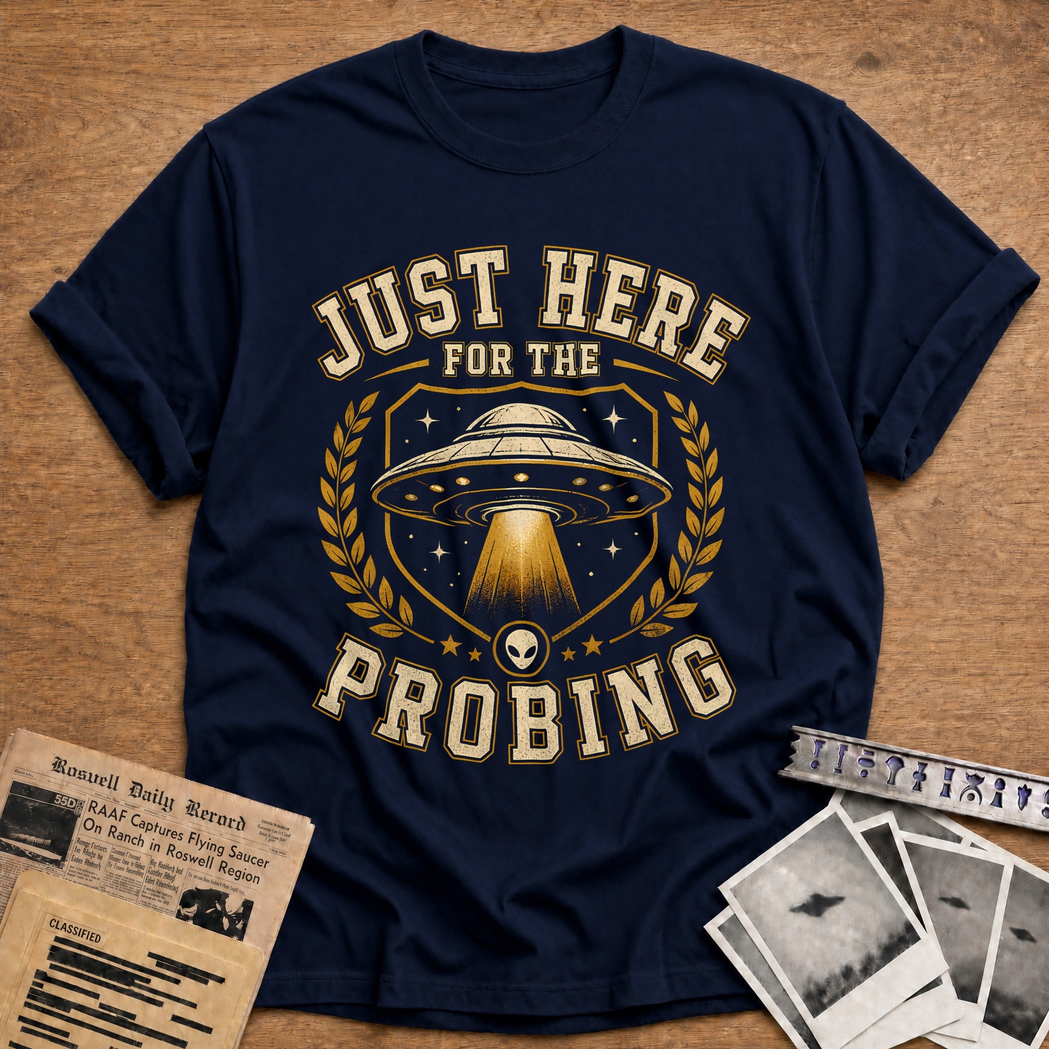 Just Here For The Probing 50 T-Shirt - Navy