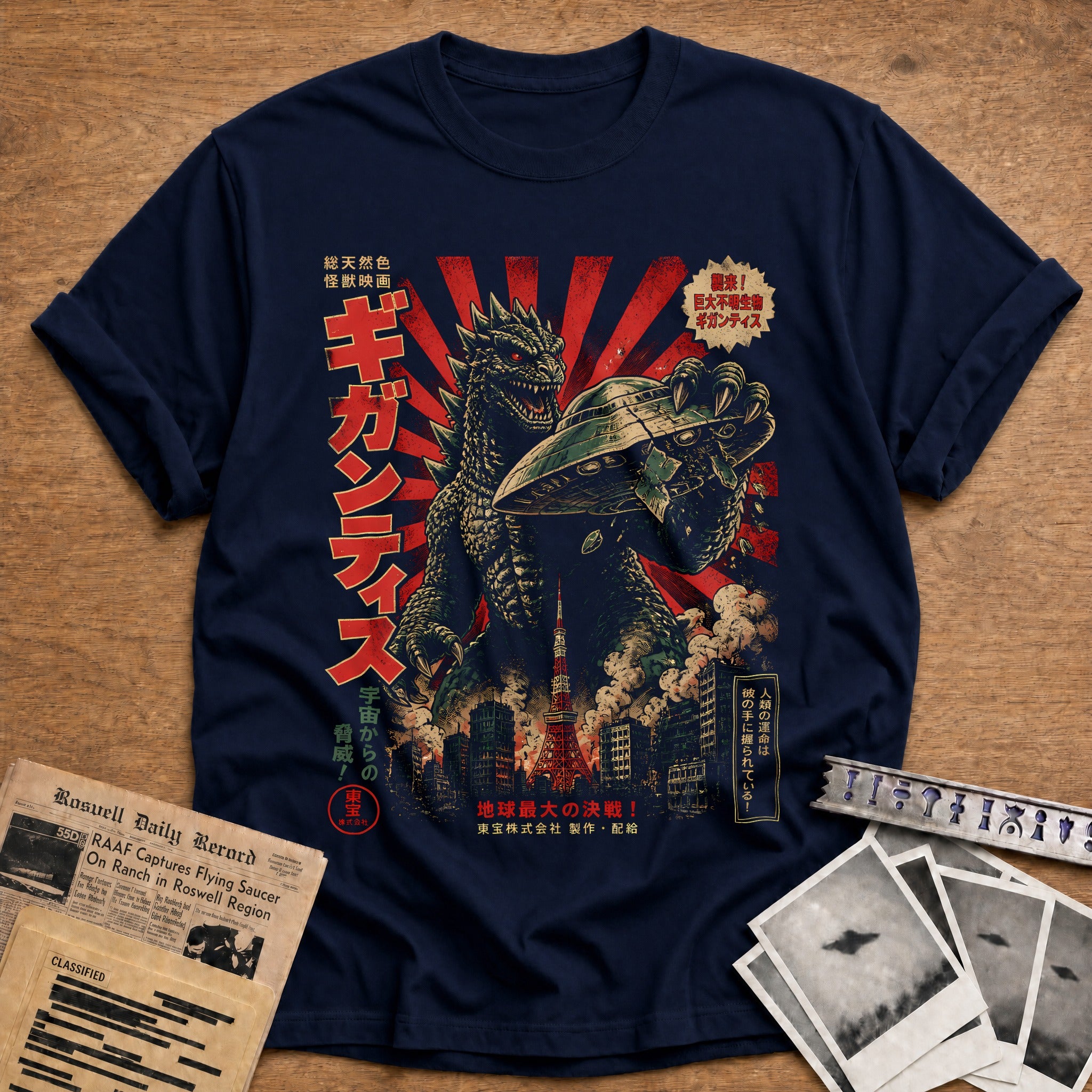 Kaiju Gripping Ufo 71 T-Shirt - Navy