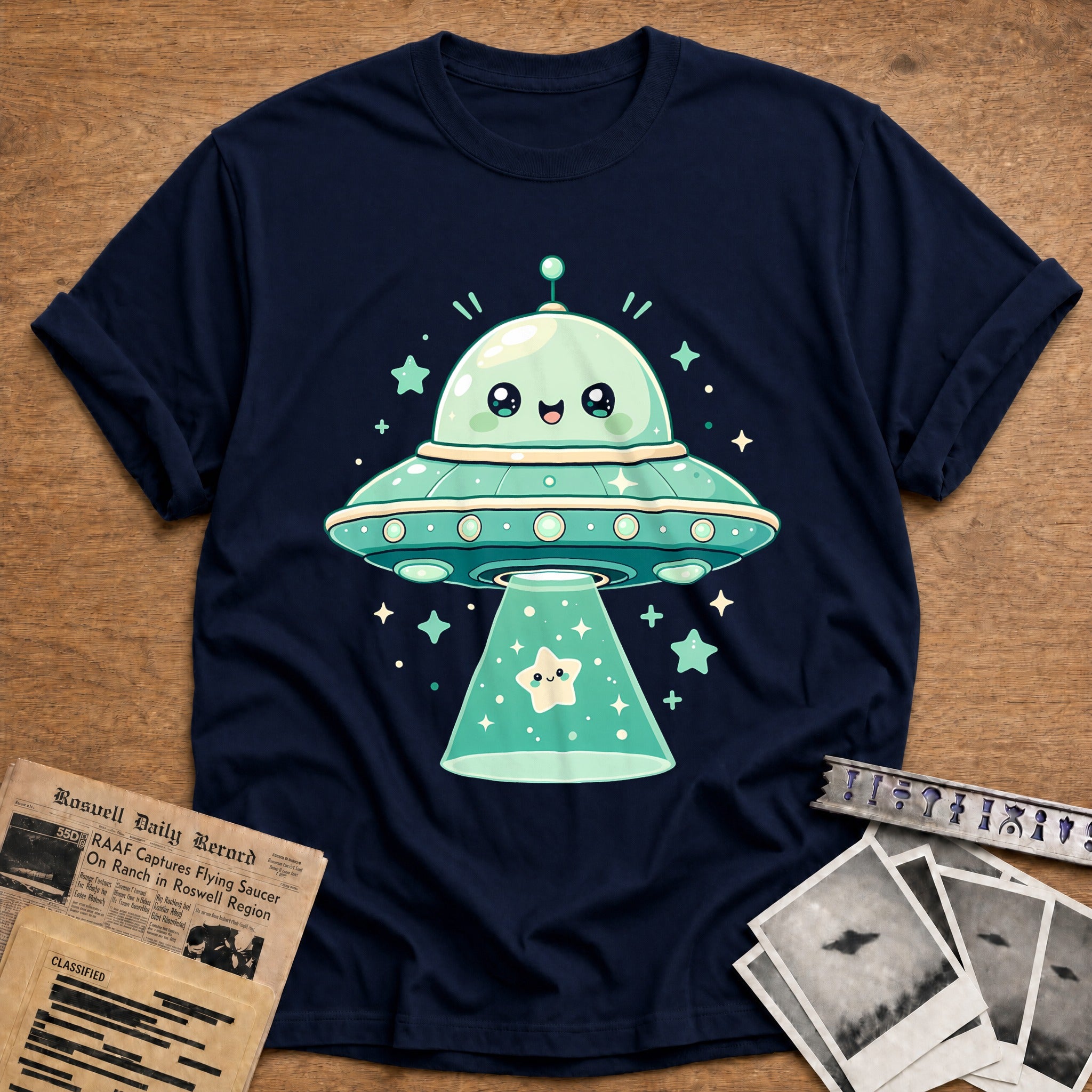 Kawaii Ufo 16 T-Shirt - Navy