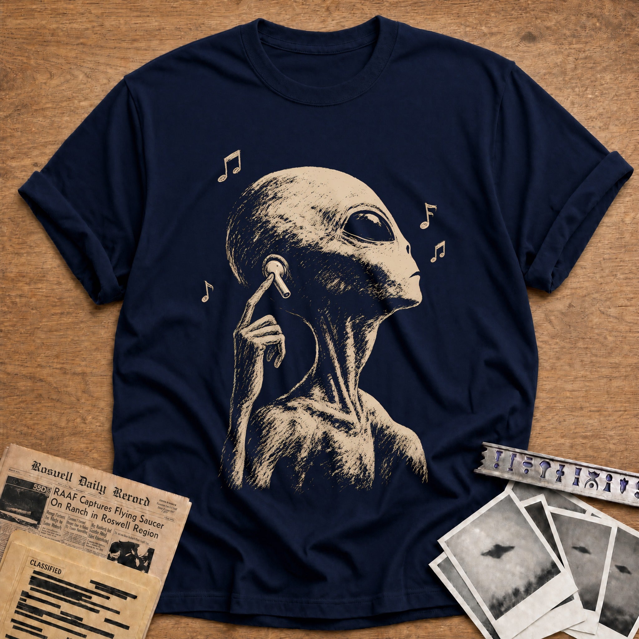 Listening to the Stars T-Shirt - Navy