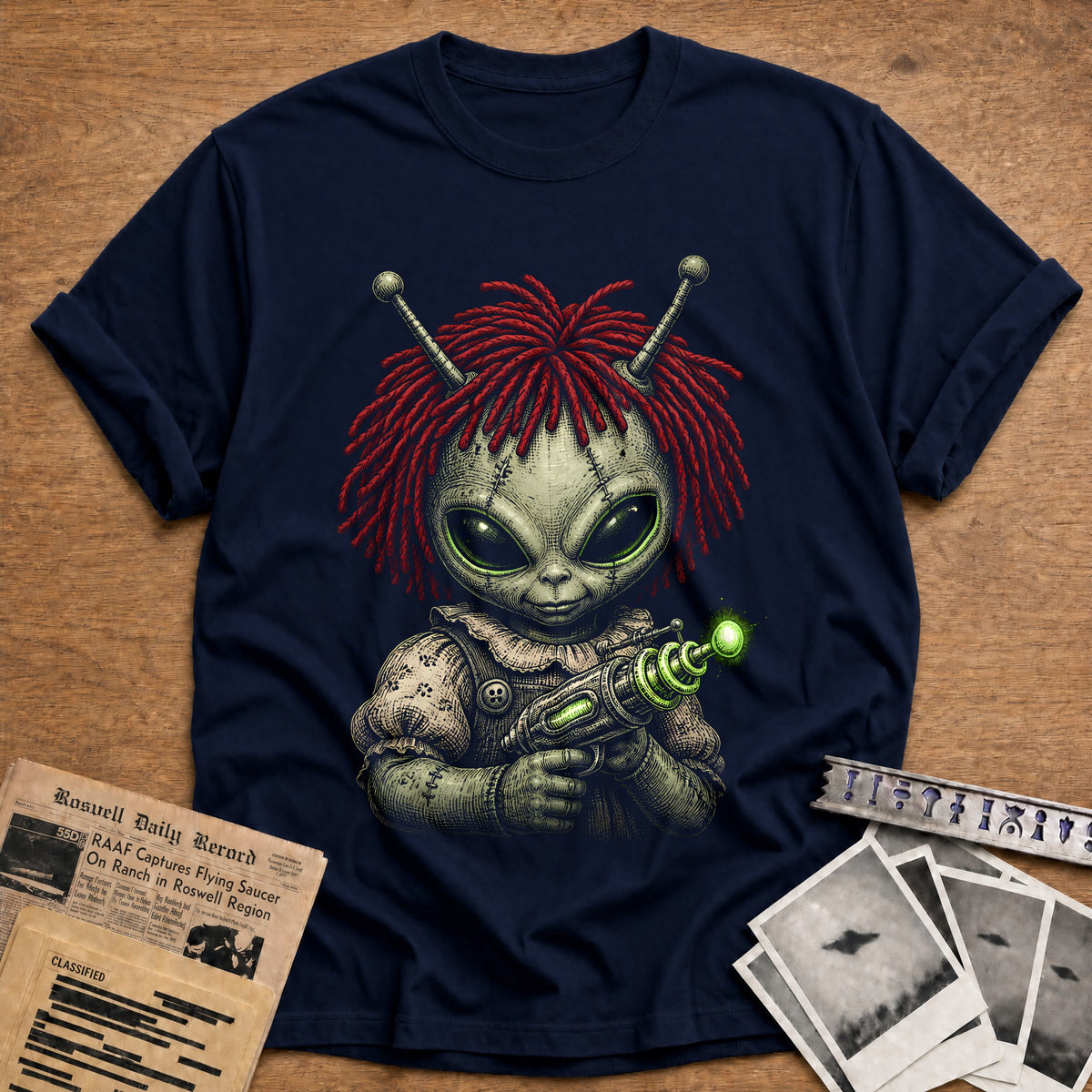 Little Green Man 66 T-Shirt - Navy