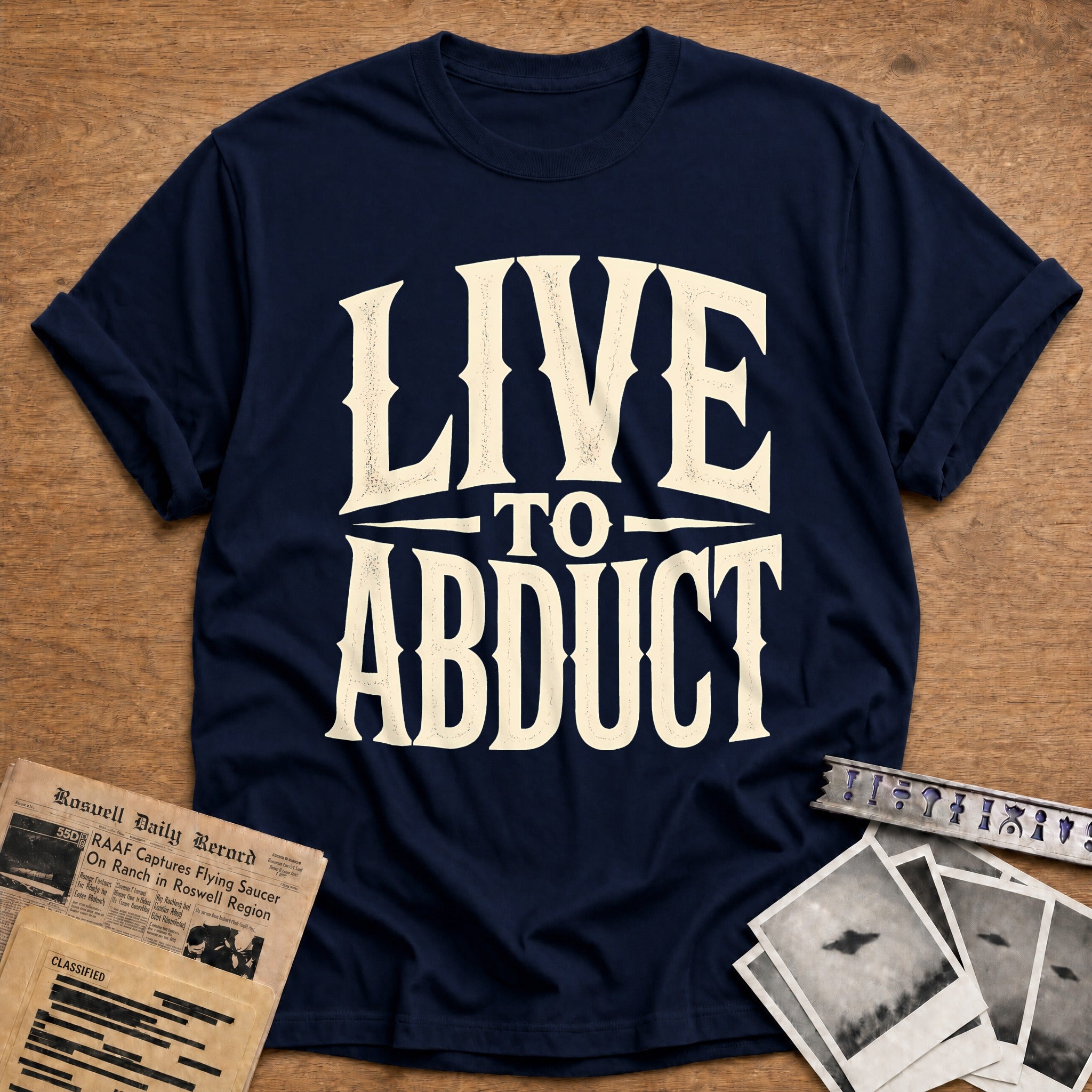 Live To Abduct 60 T-Shirt - Navy