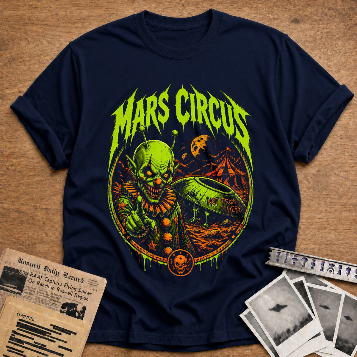 Mars Circus 14 T-Shirt - Navy