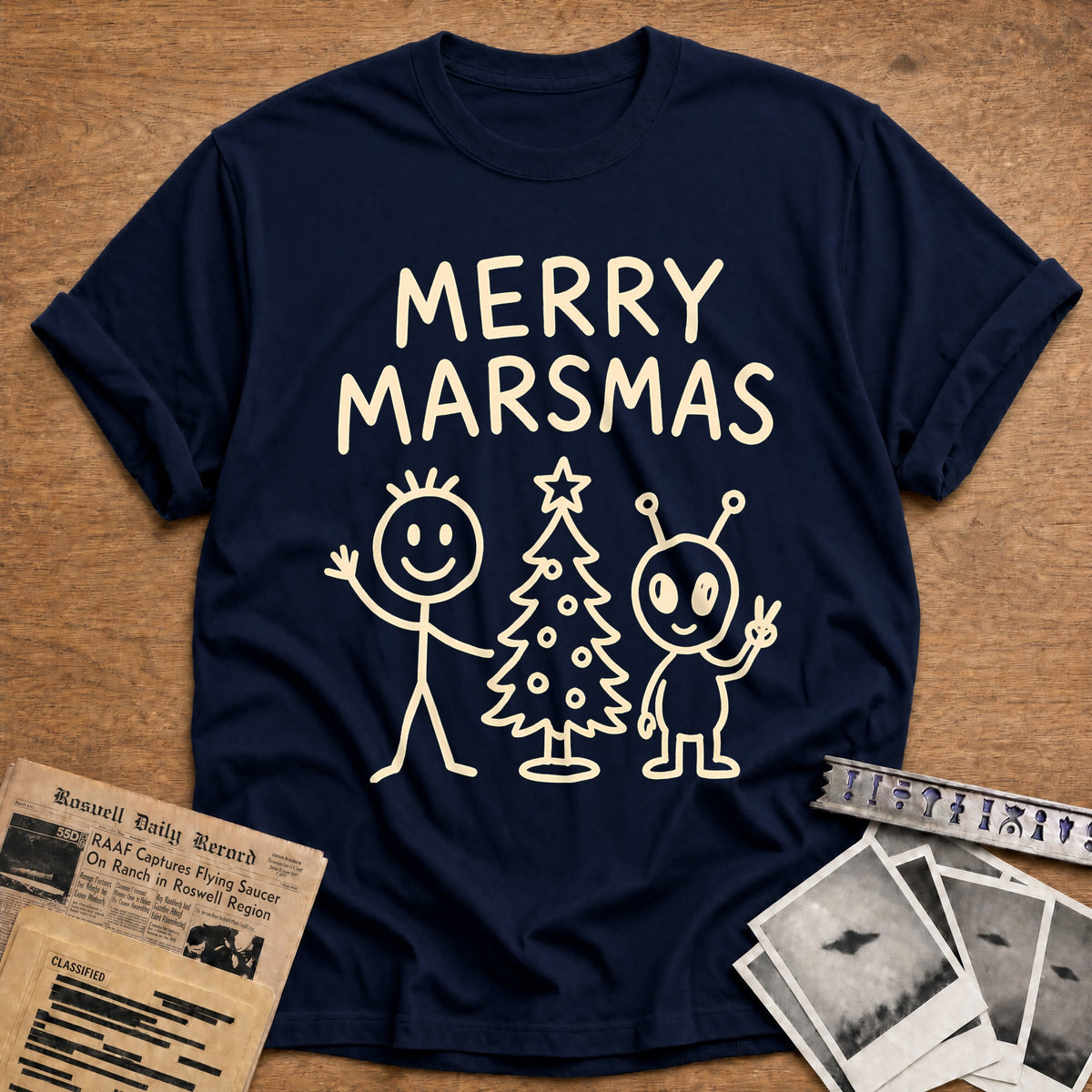 Merry Marsmas 44 T-Shirt - Navy