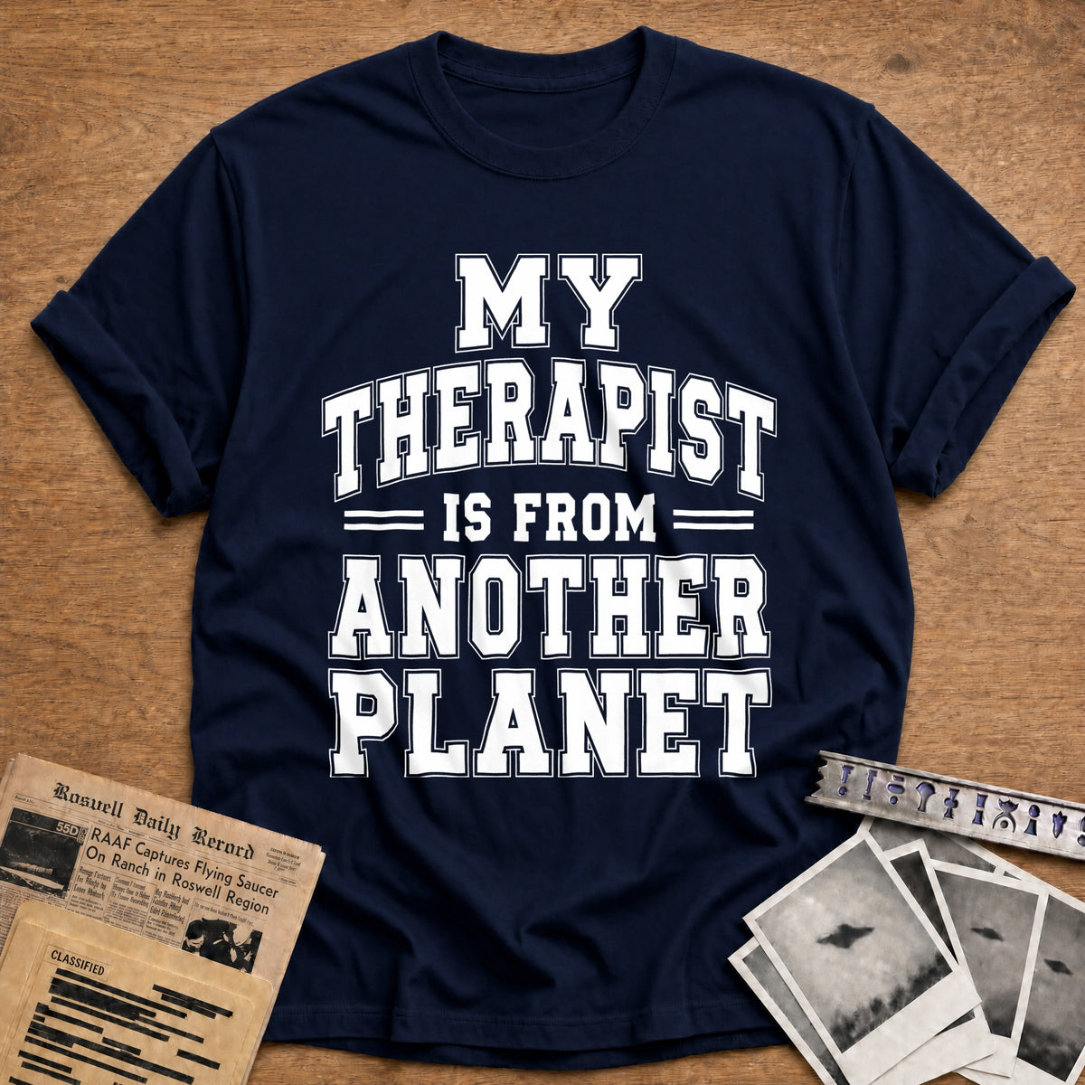 My Therapist Is From Another Planet 87 T-Shirt - Navy