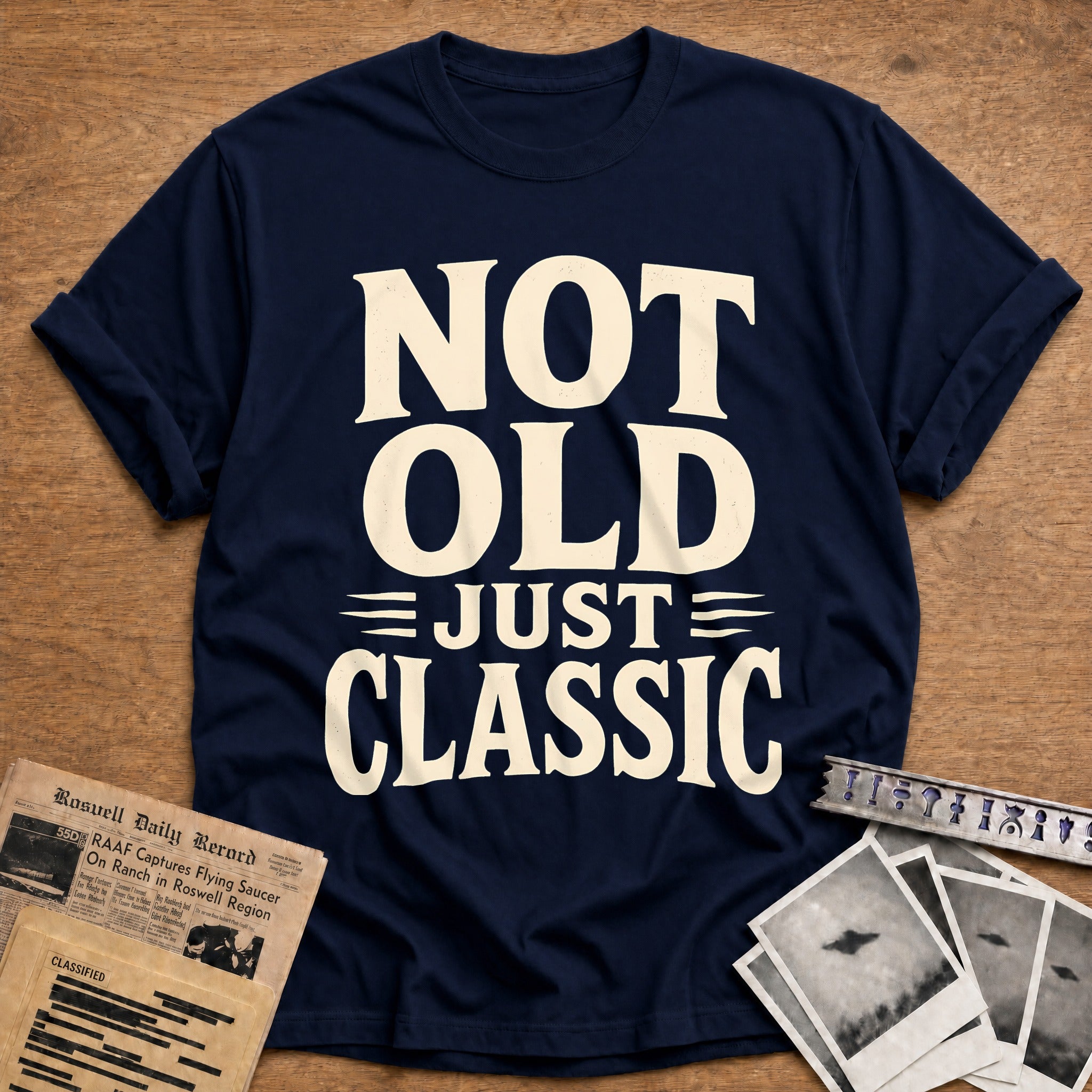 Not Old Just Classic 10 T-Shirt - Navy