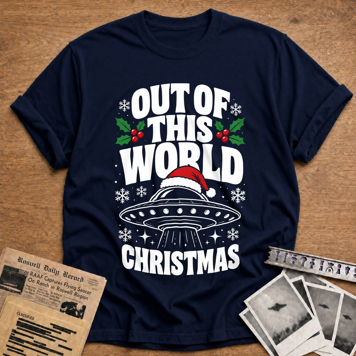 Out Of This World Christmas 59 T-Shirt - Navy