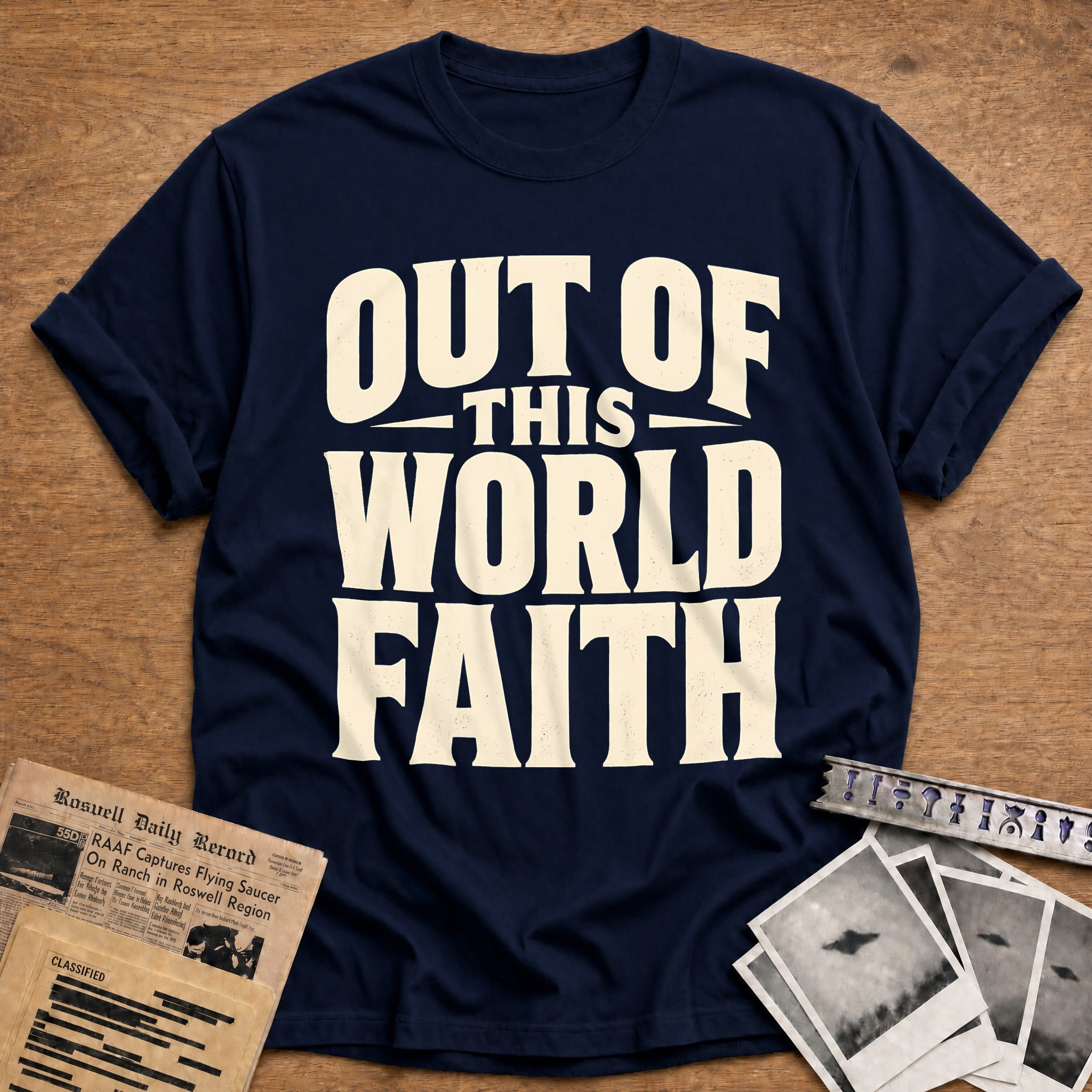 Out Of This World Faith 73 T-Shirt - Navy