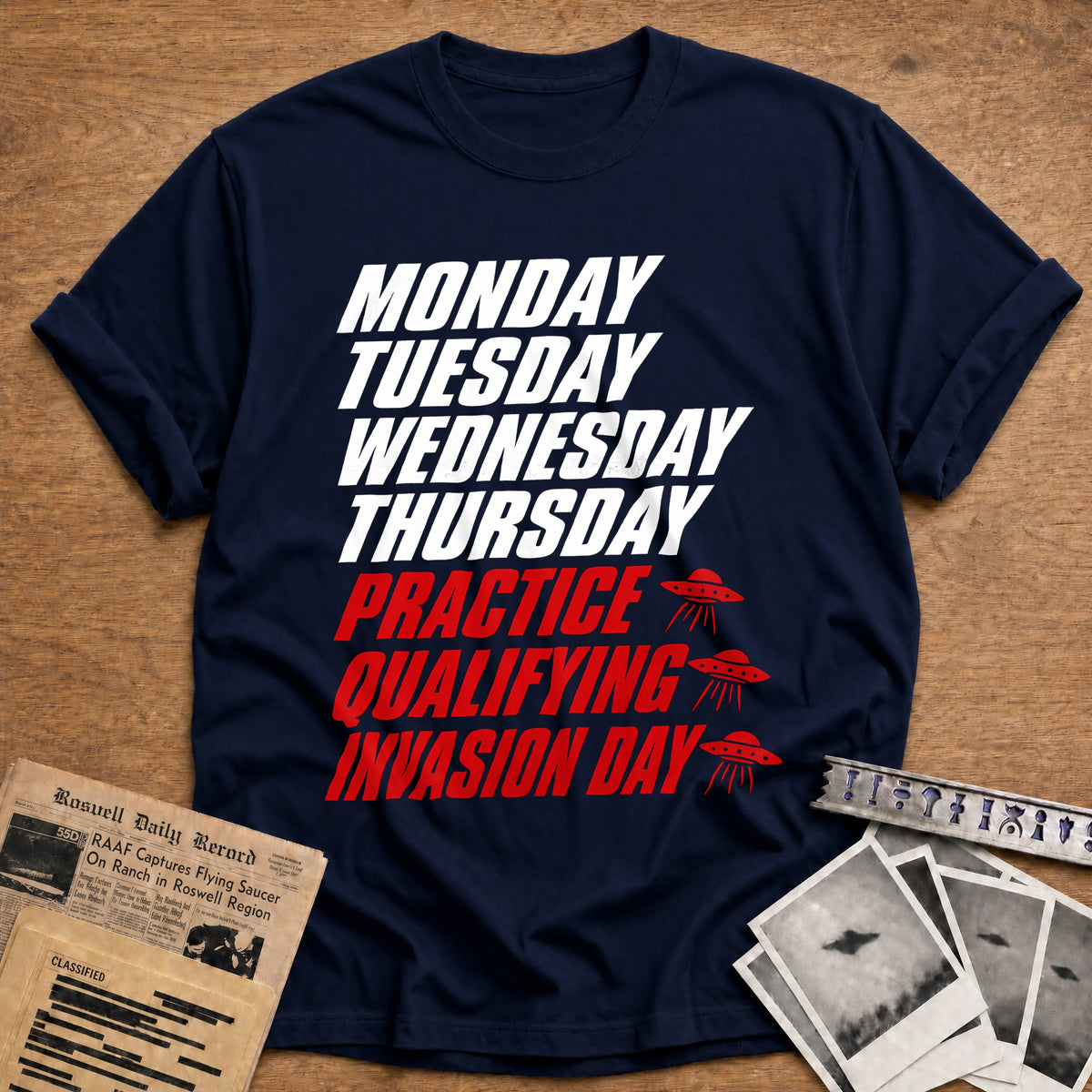 Practice Qualifying Invasion Day 43 T-Shirt - Navy