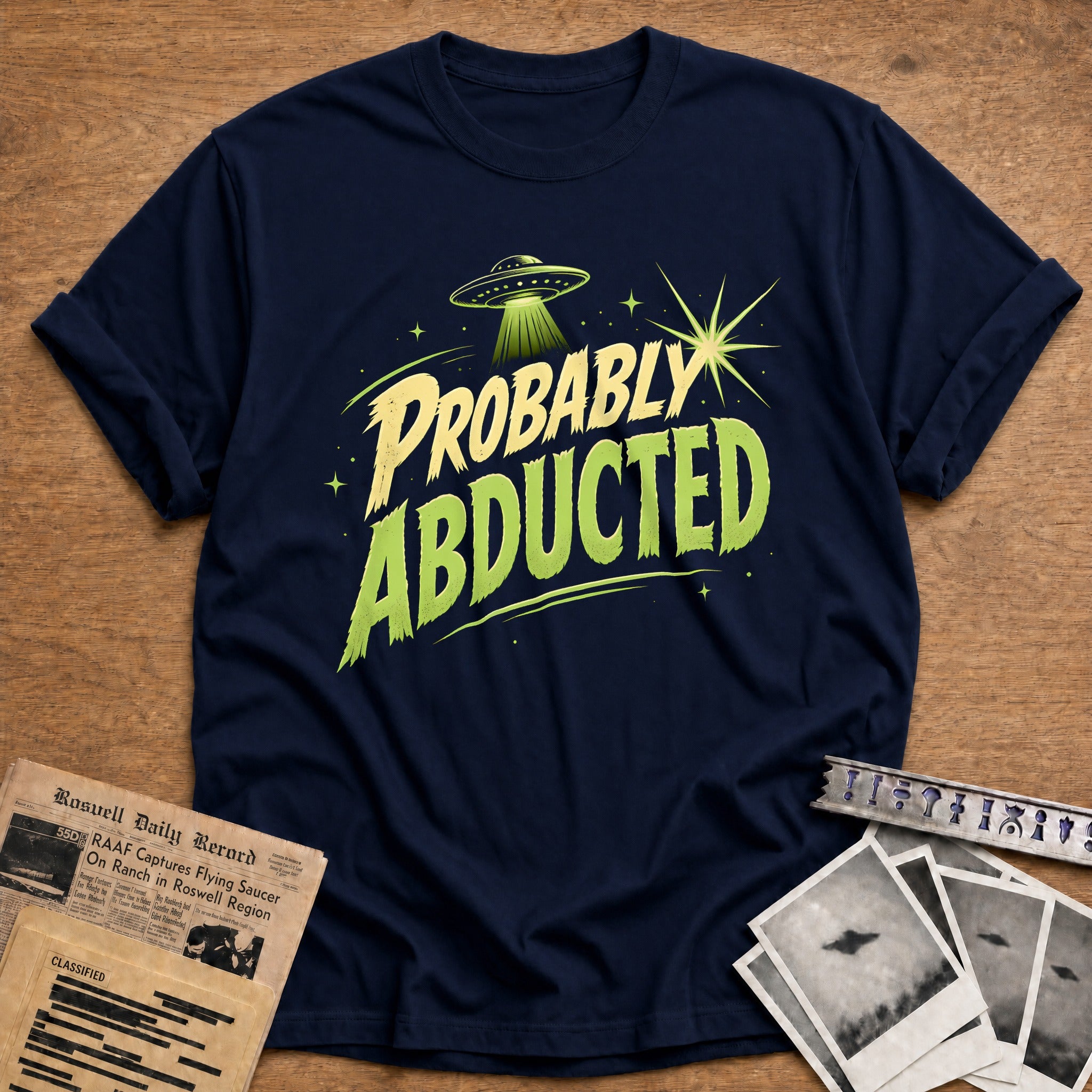 Probably Abducted 14 T-Shirt - Navy