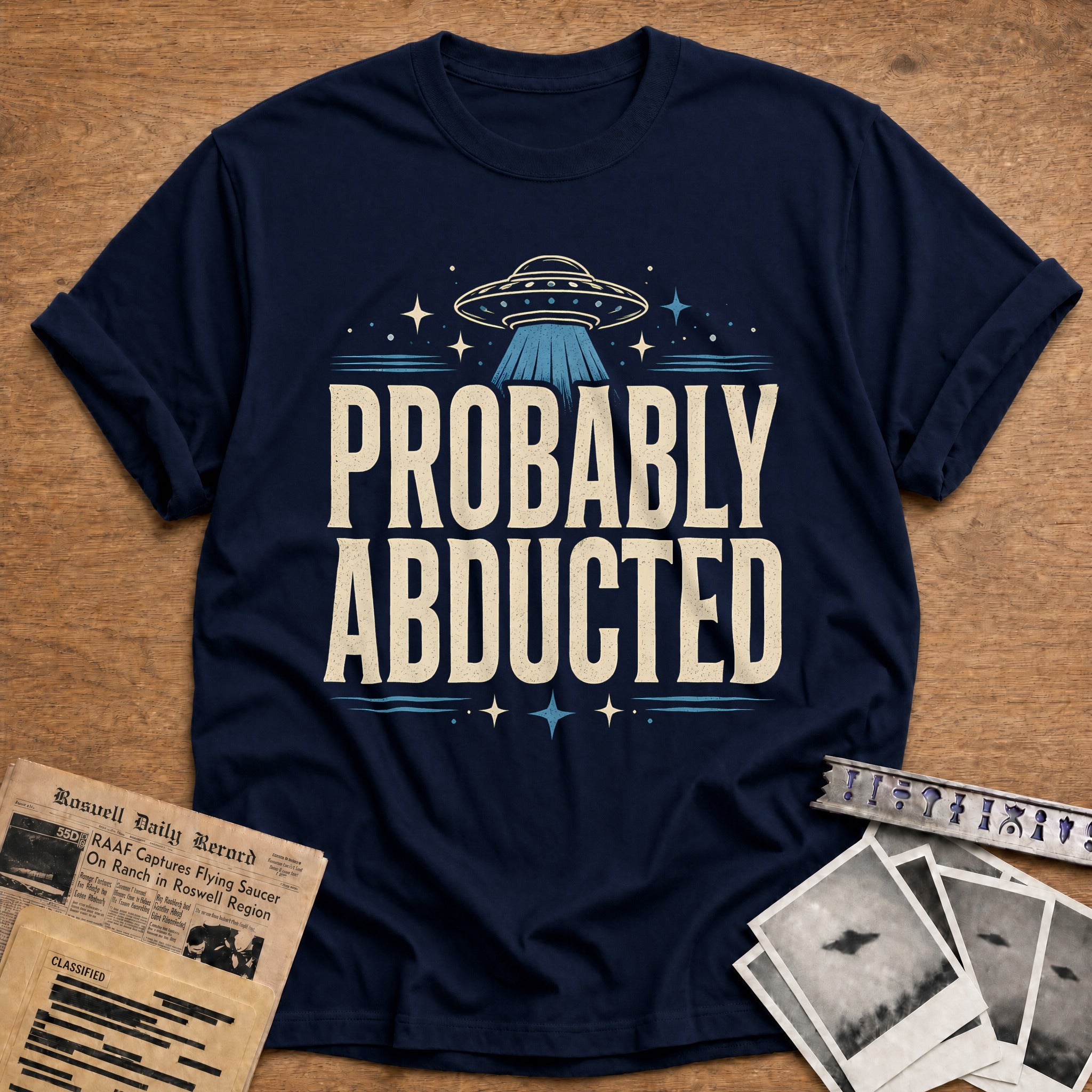 Probably Abducted 57 T-Shirt - Navy