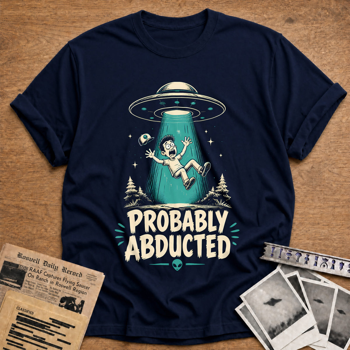 Probably Abducted 66 T-Shirt - Navy