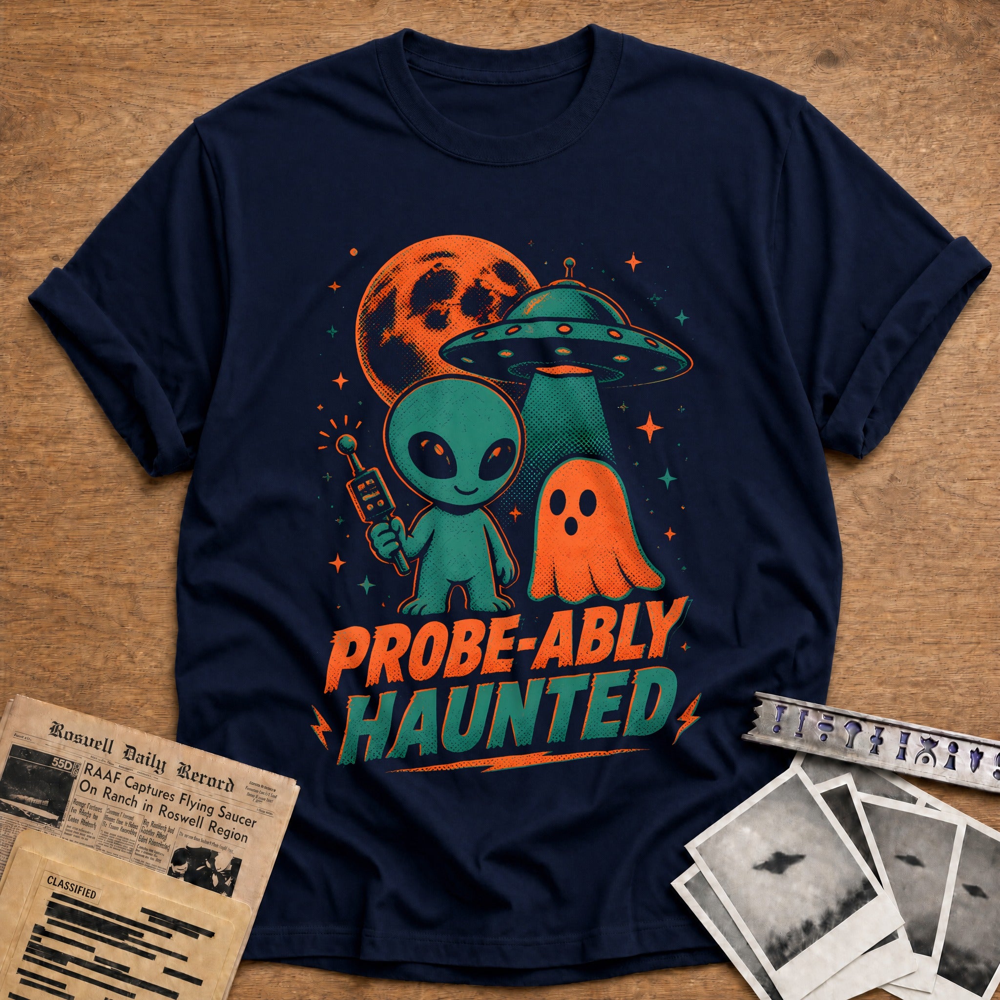 Probe Ably Haunted 34 T-Shirt - Navy