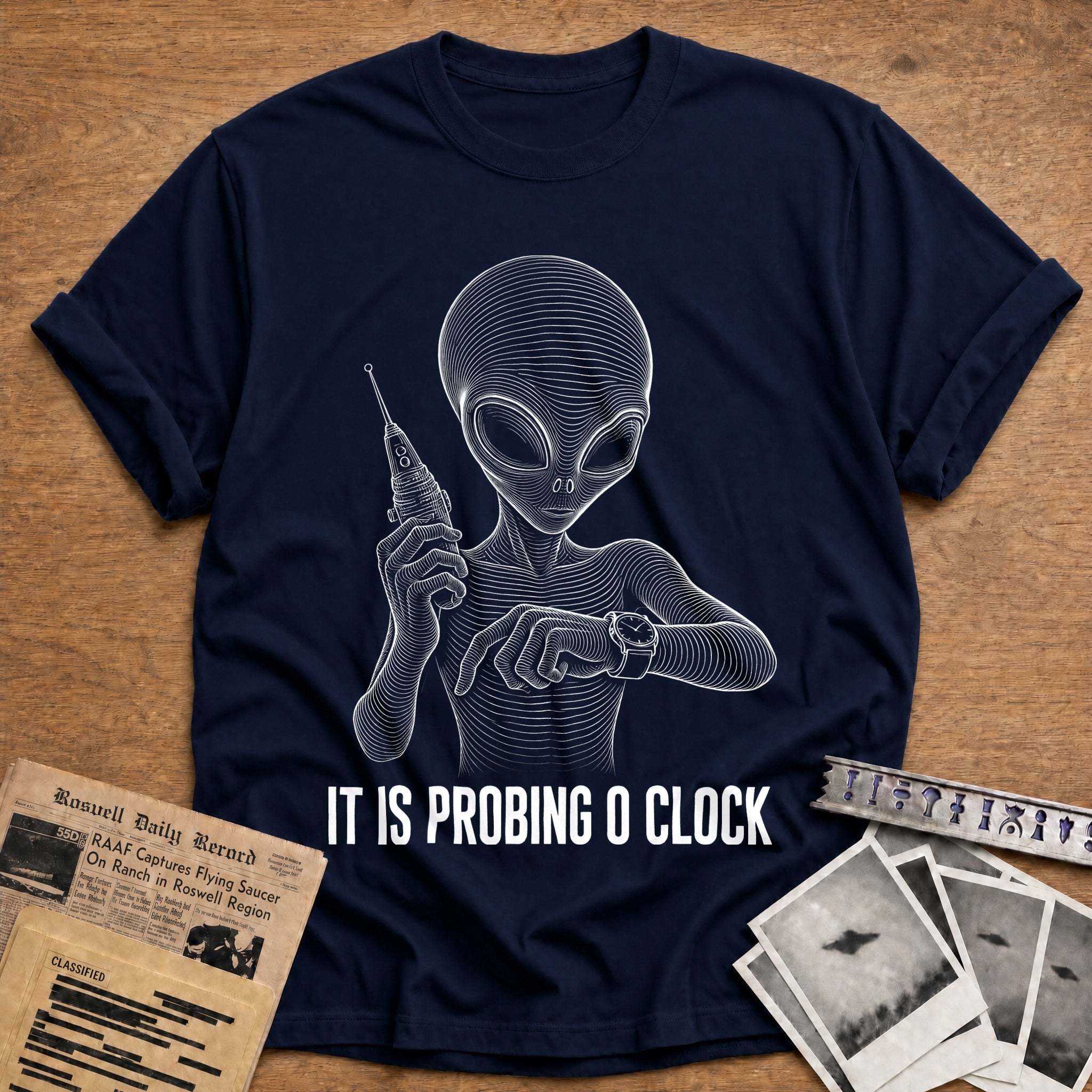 Probing O'Clock T-Shirt - Navy