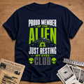Resting Eyes Club 77 T-Shirt - Navy