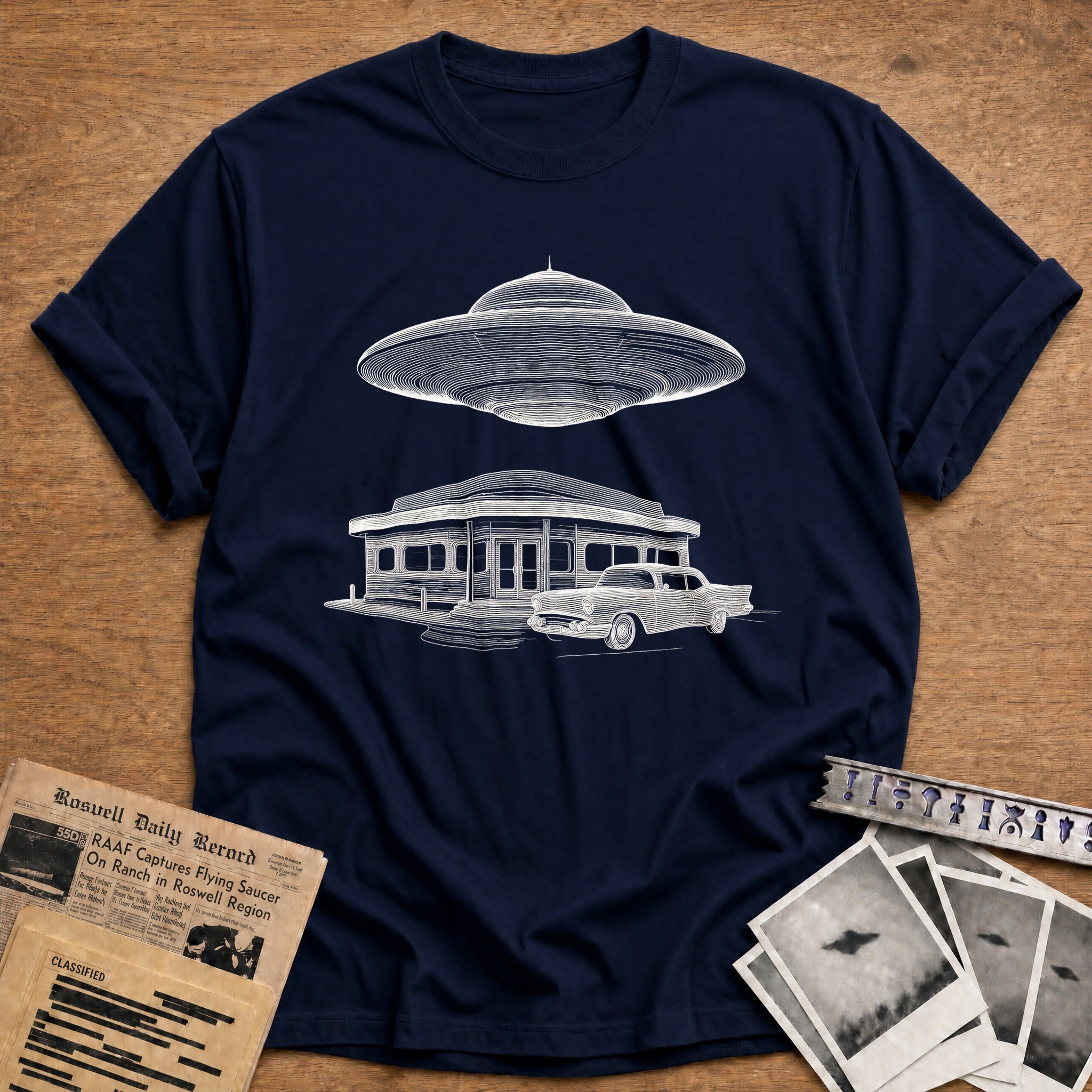 Retro Diner Abduction - Navy