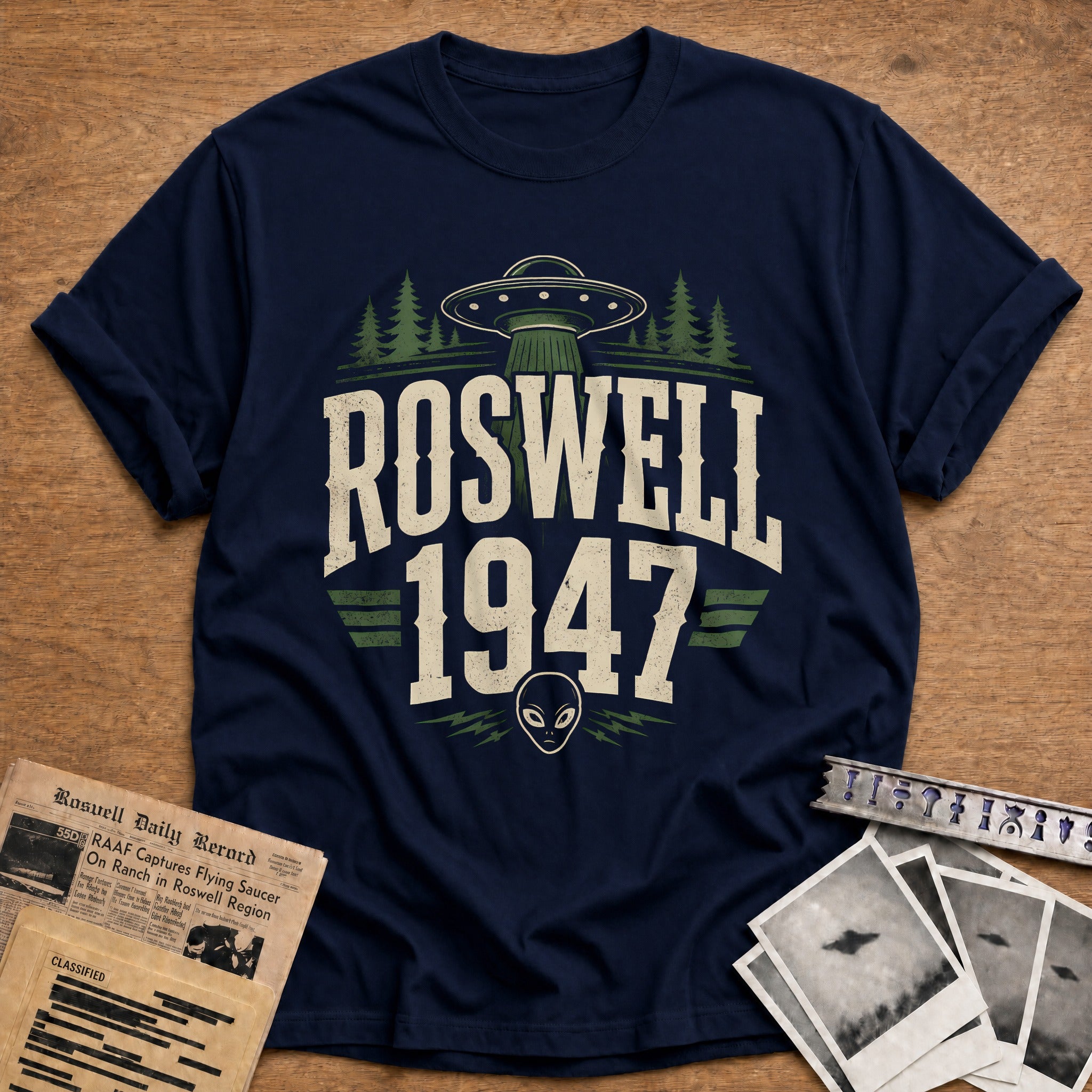 Roswell 1947 86 T-Shirt - Navy