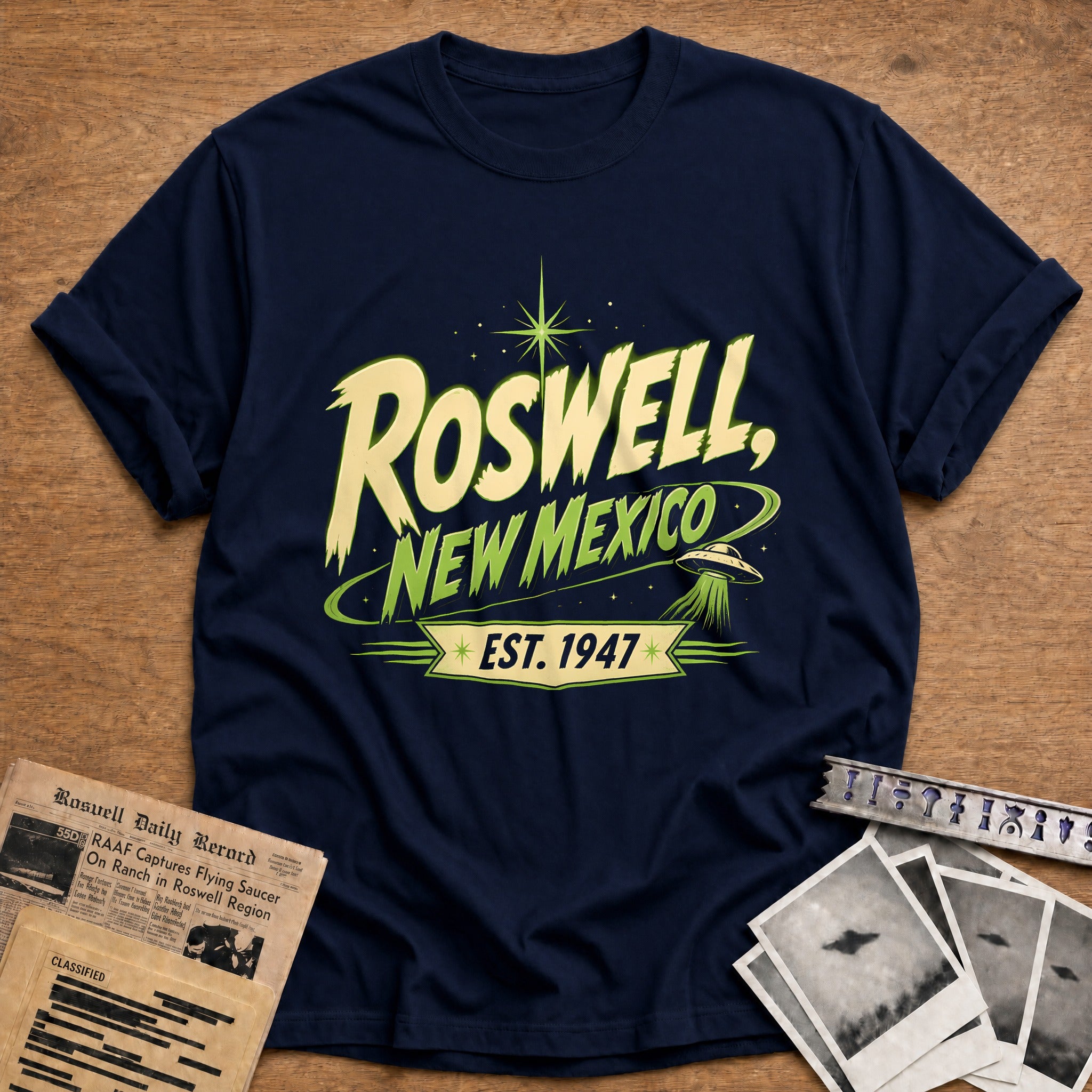 Roswell Est 1947 40 T-Shirt - Navy