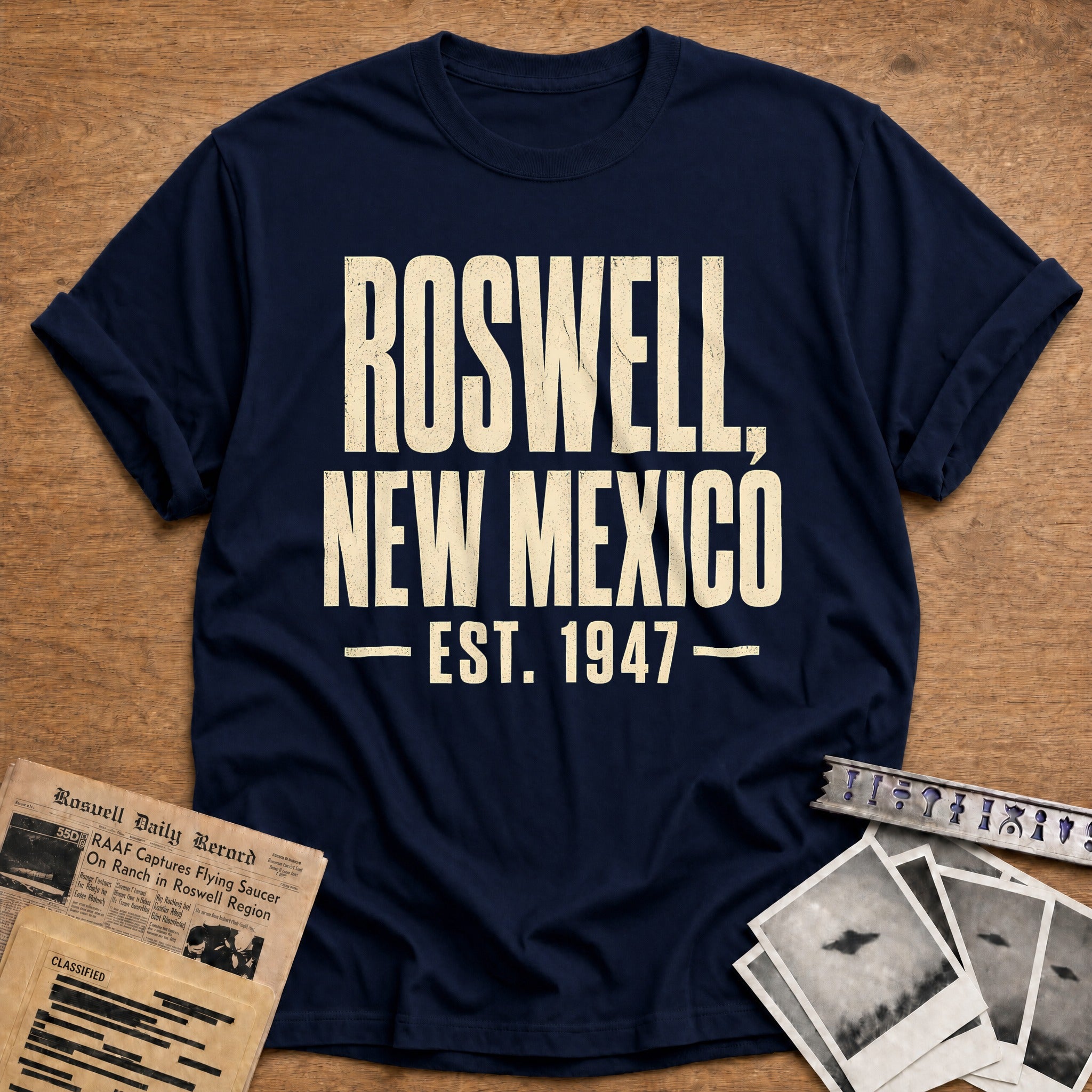 Roswell Est 1947 90 T-Shirt - Navy