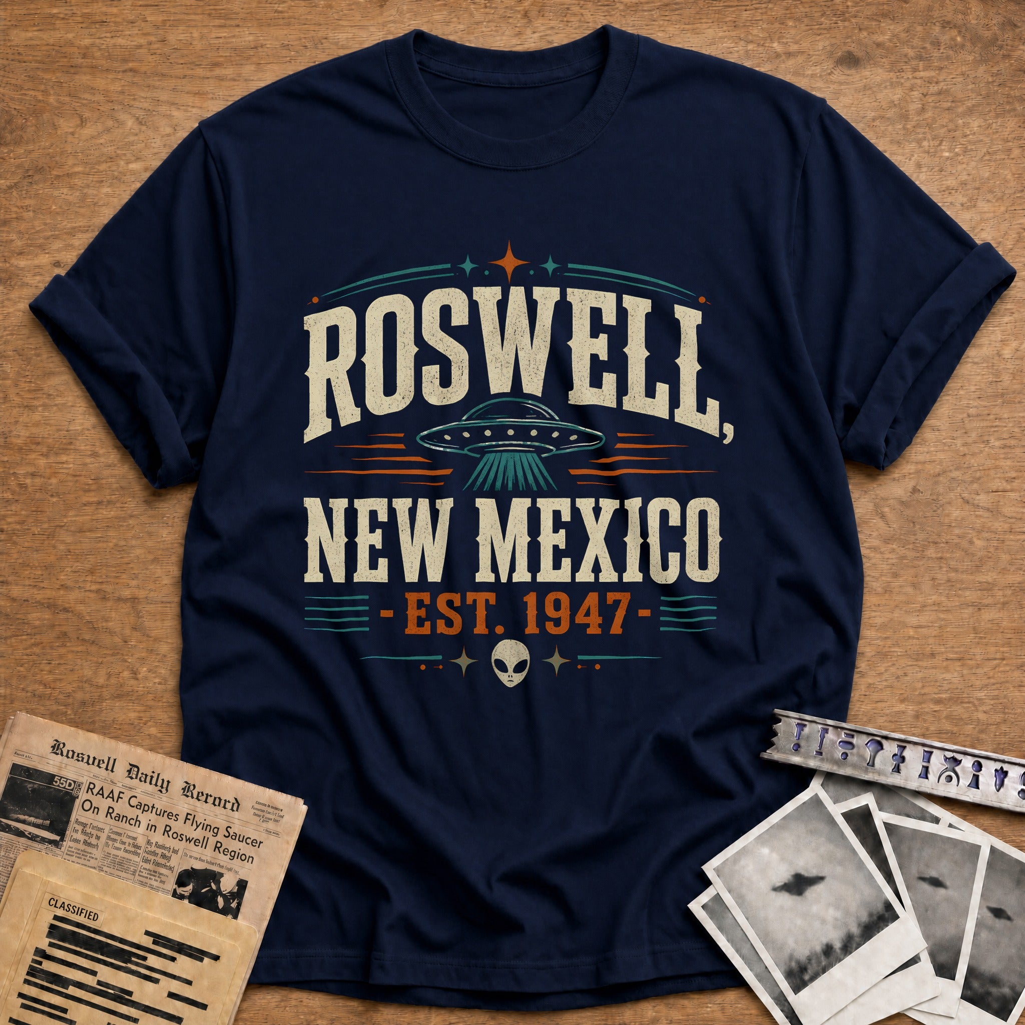 Roswell New Mexico Est 1947 60 T-Shirt - Navy