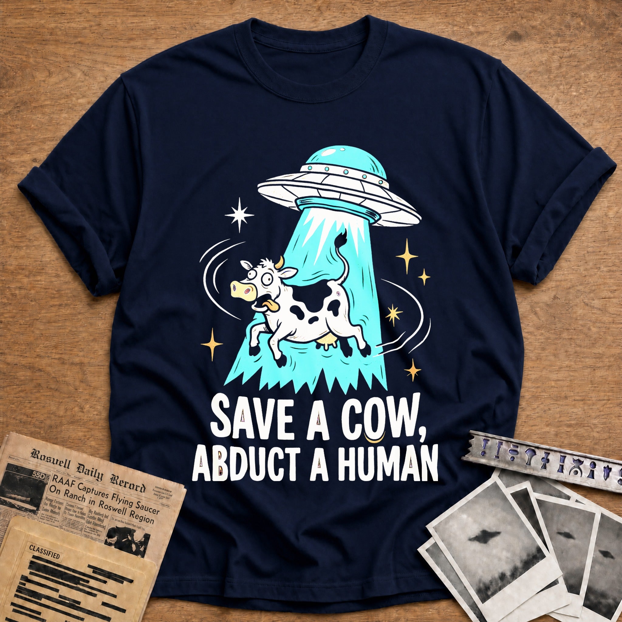 Save A Cow, Abduct A Human - Navy