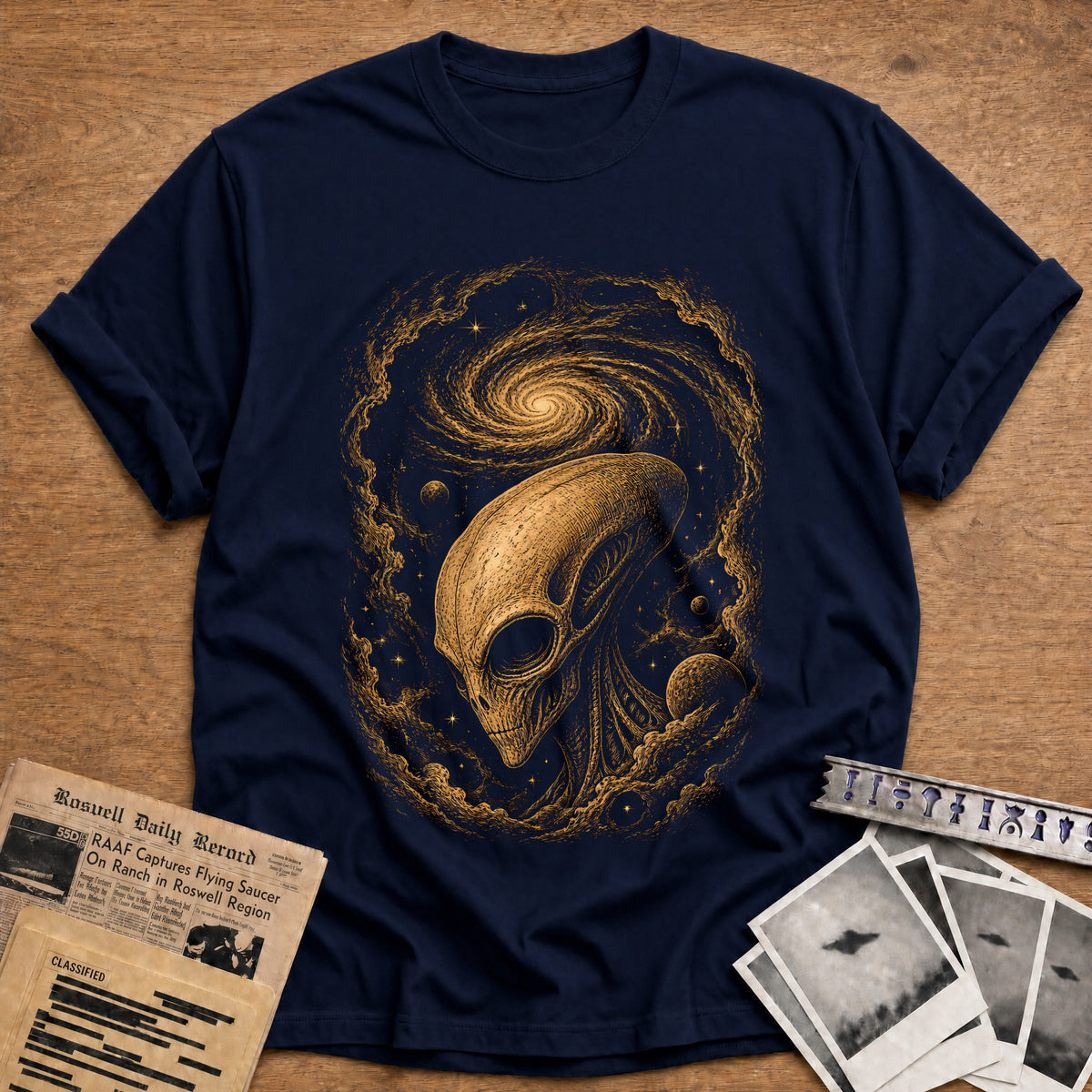 Skull Galaxy 12 T-Shirt - Navy