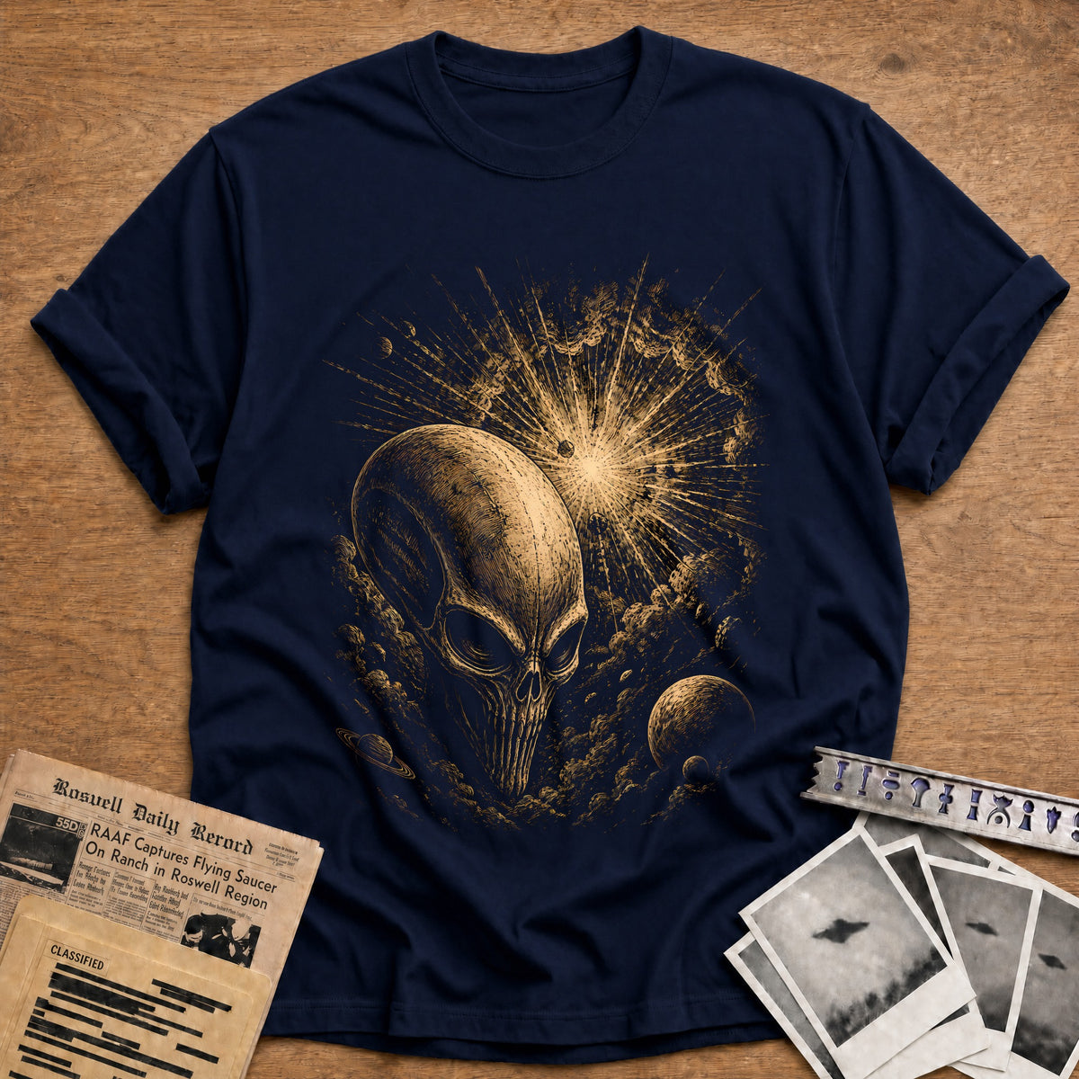 Skull Supernova 20 T-Shirt - Navy
