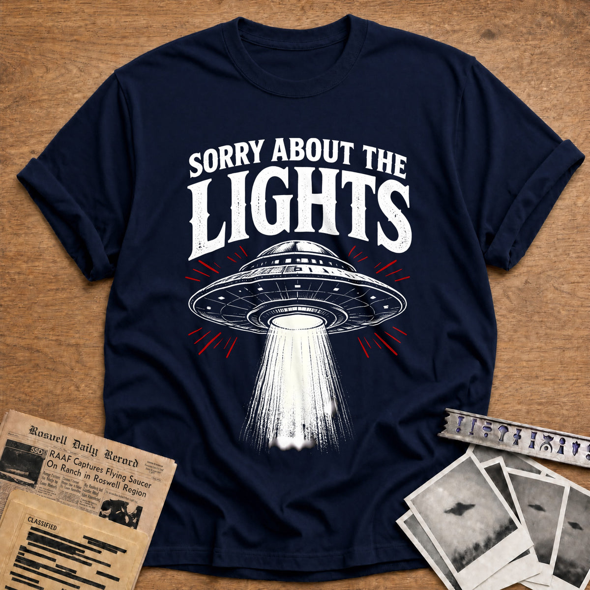 Sorry About The Lights 59 T-Shirt - Navy