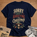 Sorry Can't Abducting It's Christmas 90 T-Shirt - Navy