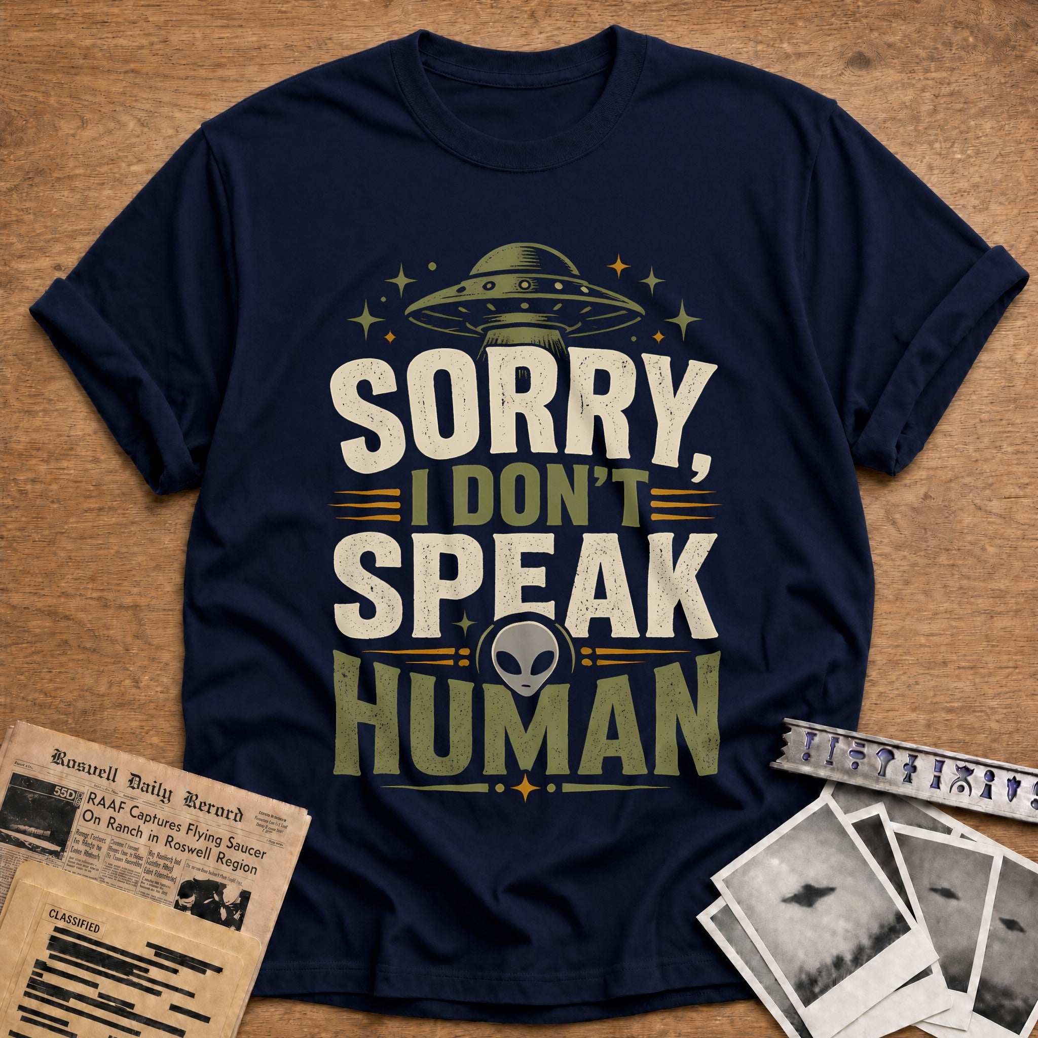 Sorry I Don T Speak Human 25 T-Shirt - Navy