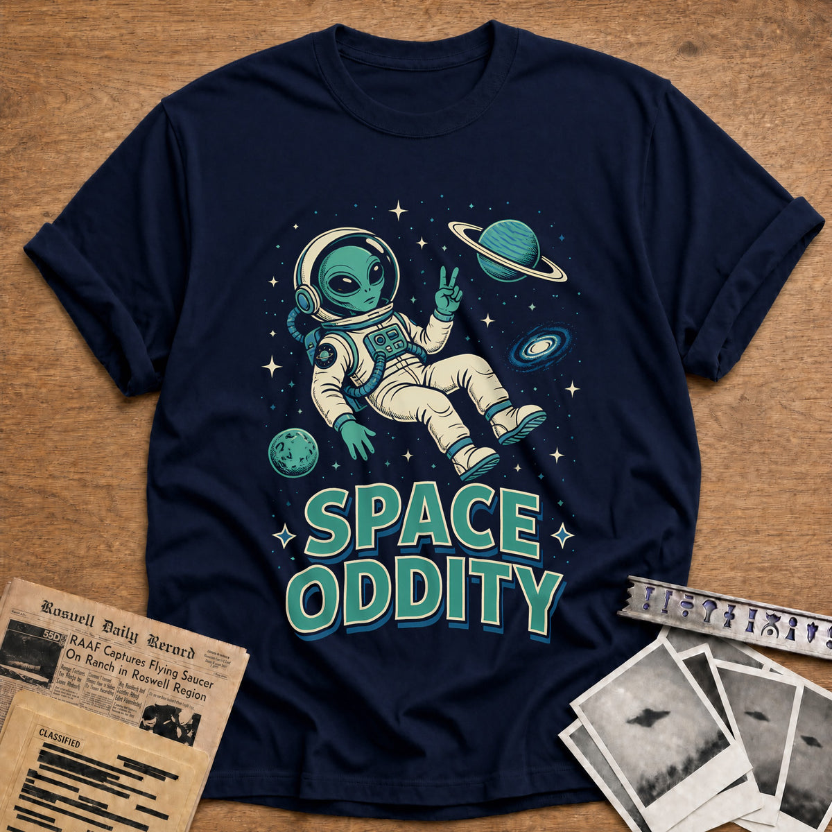 Space Oddity 15 T-Shirt - Navy