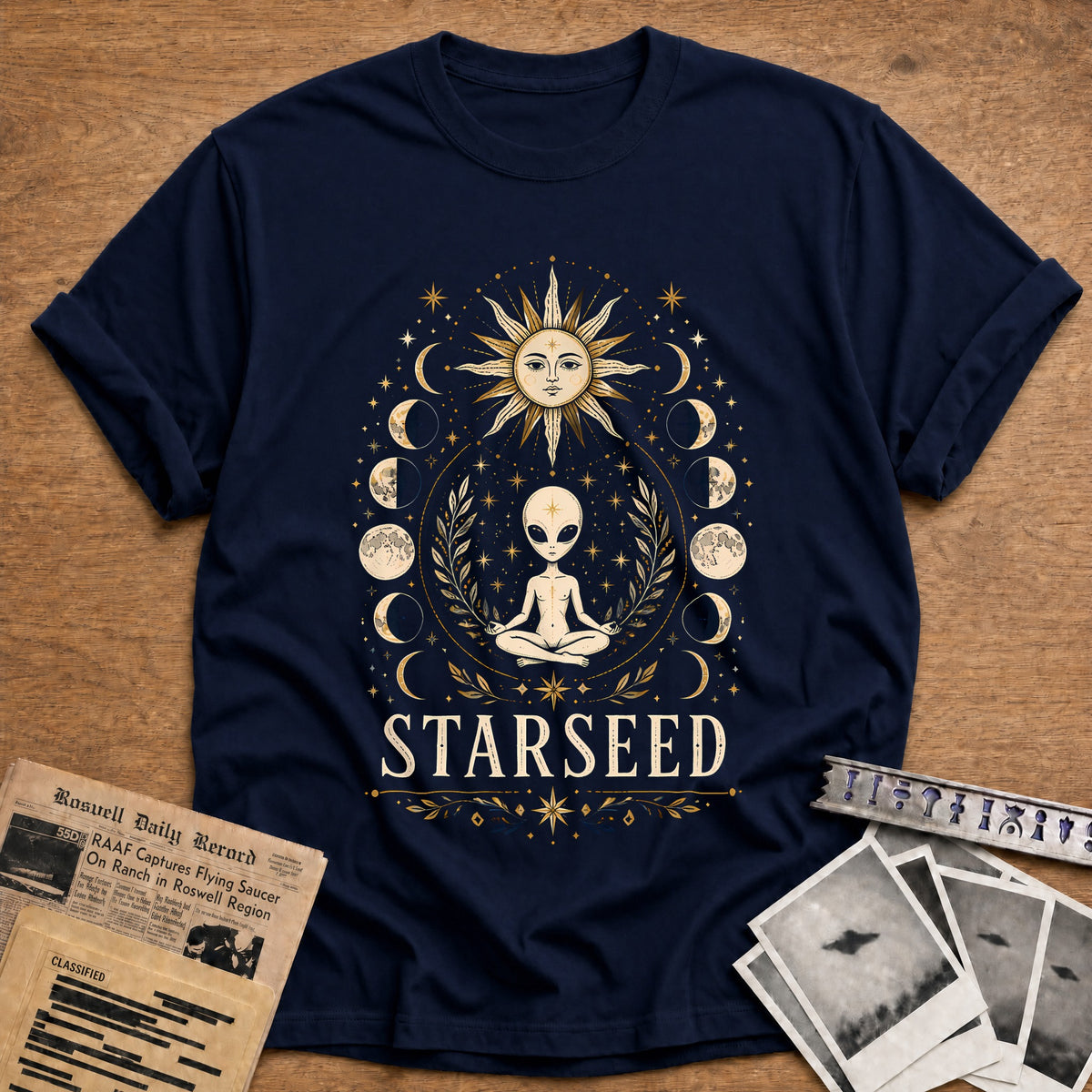 Starseed Folk 38 T-Shirt - Navy