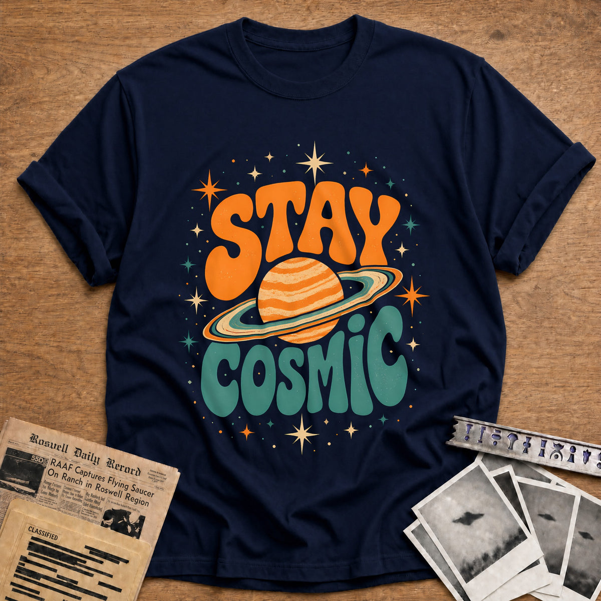 Stay Cosmic 53 T-Shirt - Navy