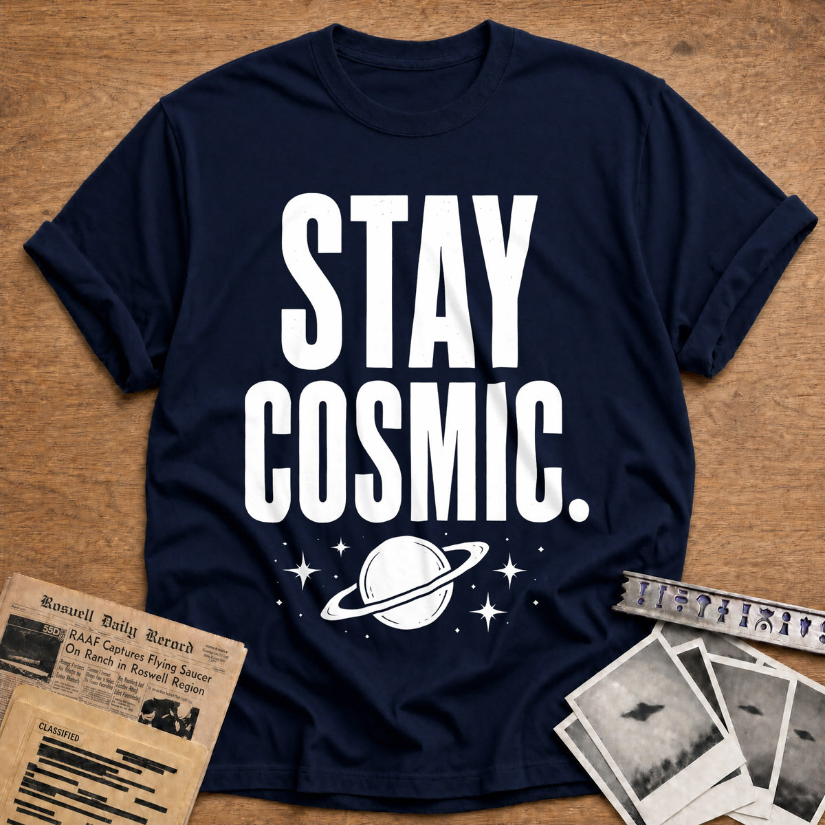 Stay Cosmic 81 T-Shirt - Navy