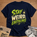 Stay Weird Earthlings 83 T-Shirt - Navy