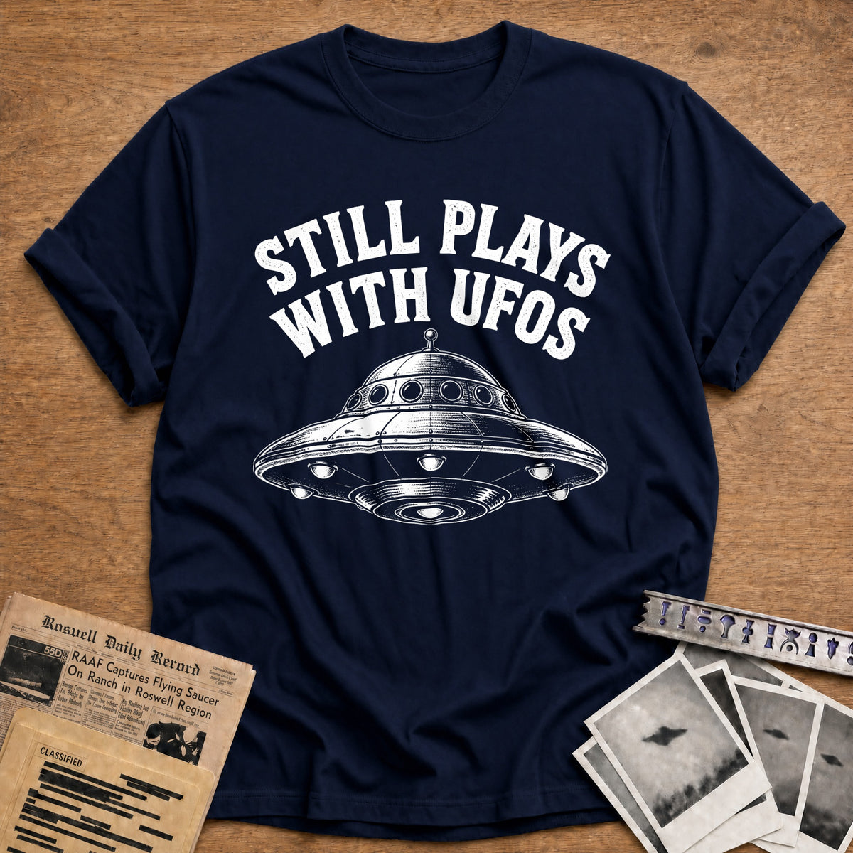 Still Plays With UFOs 88 T-Shirt - Navy