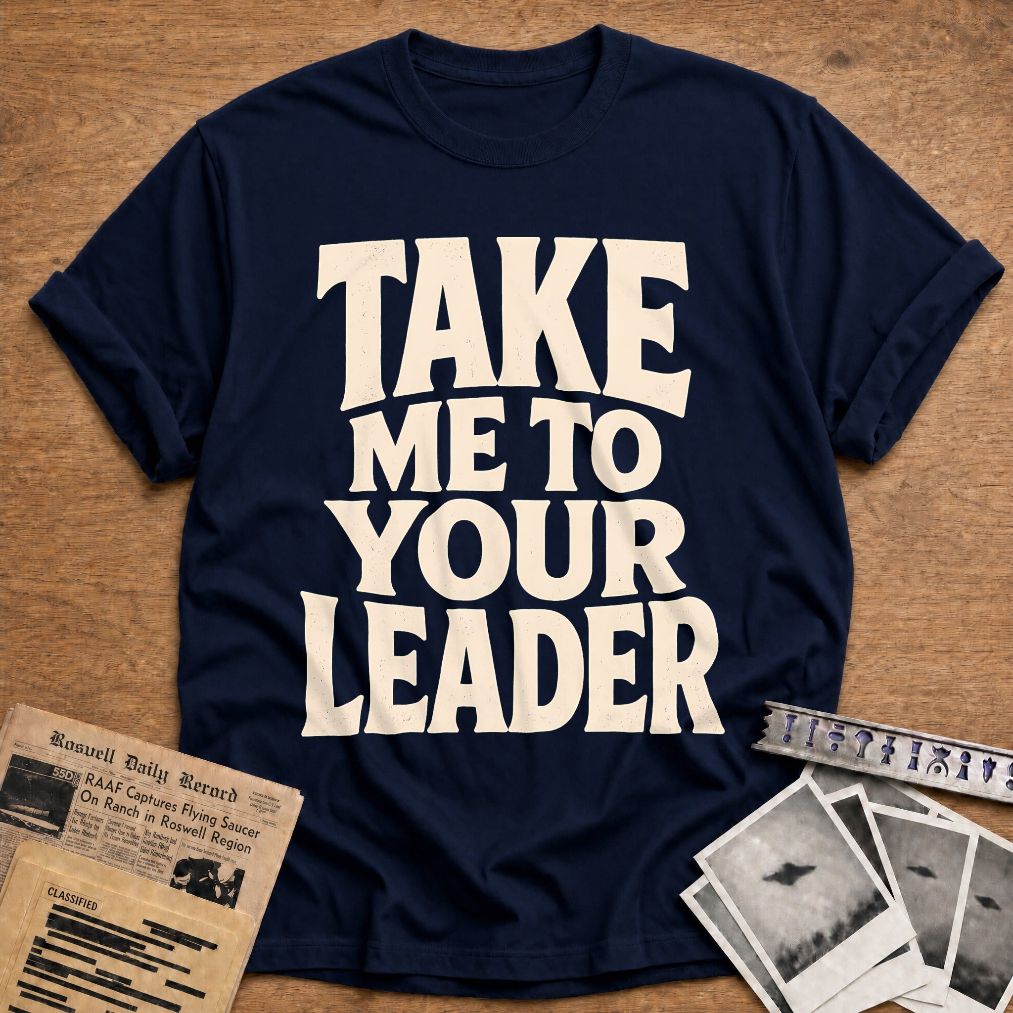 Take Me To Your Leader 12 T-Shirt - Navy