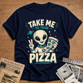 Take Me To Your Pizza 64 T-Shirt - Navy