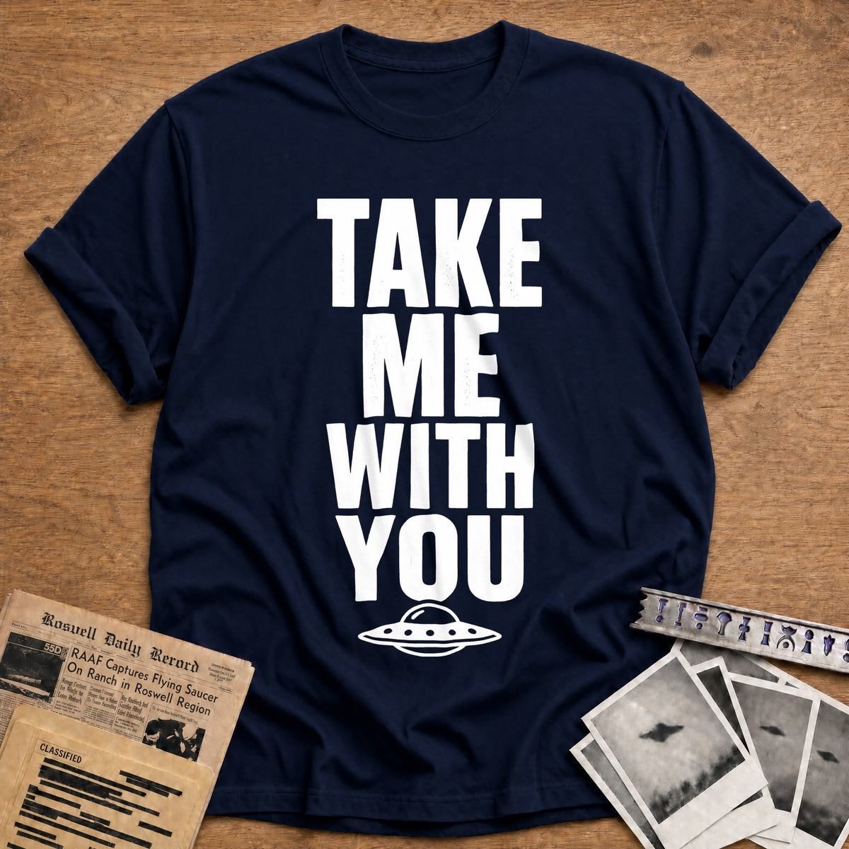Take Me With You 77 T-Shirt - Navy