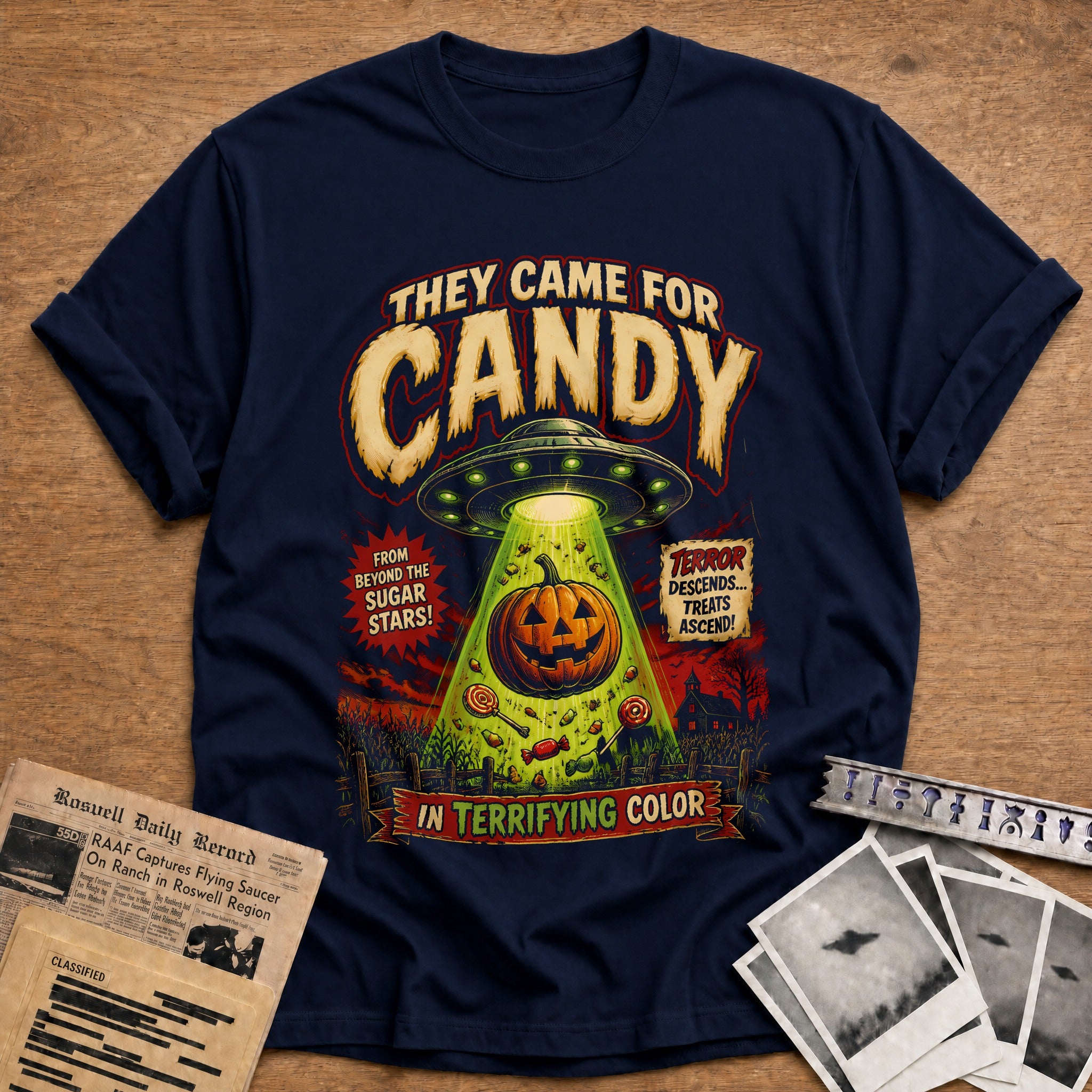 They Came For Candy 14 T-Shirt - Navy