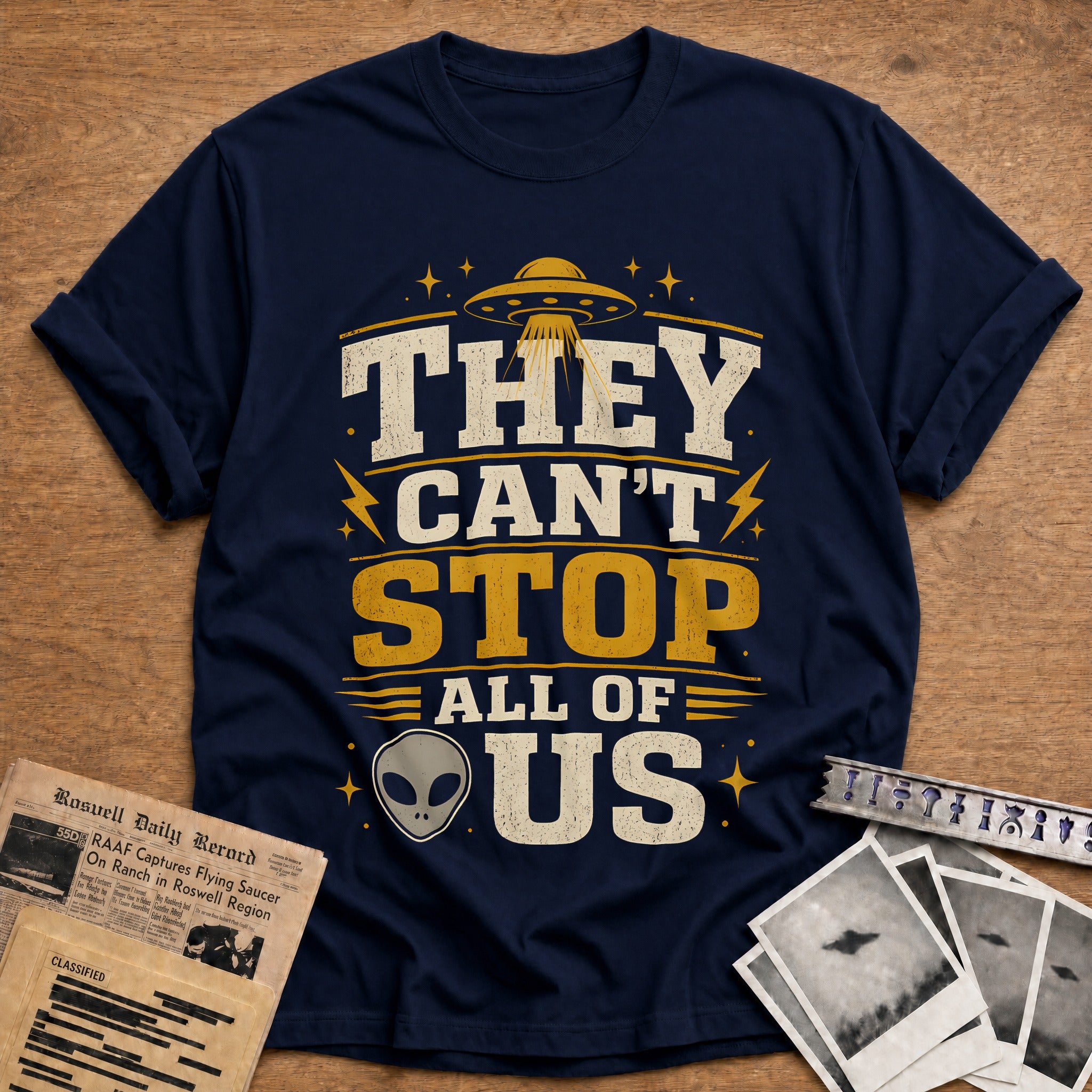 They Can T Stop All Of Us 41 T-Shirt - Navy