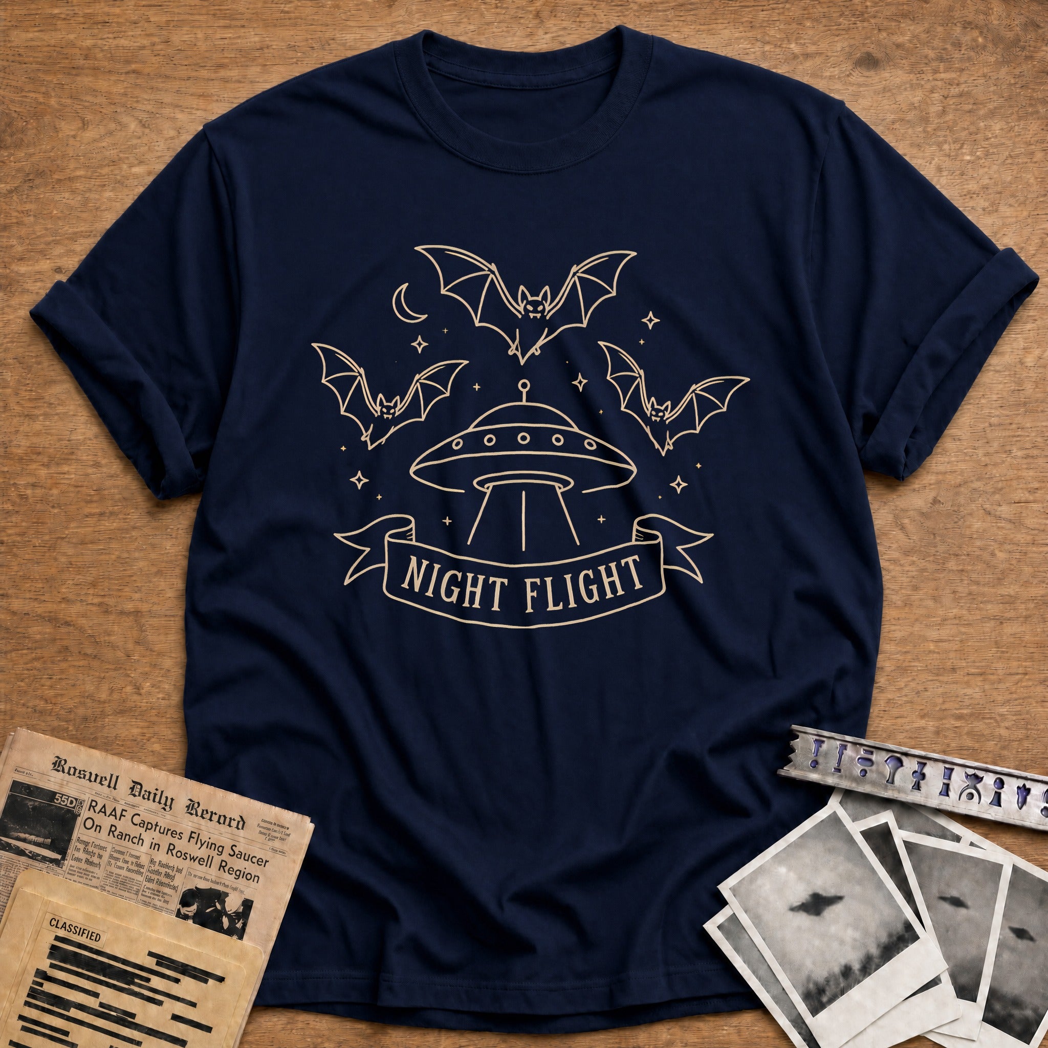 Three Bats Ufo Night Flight 97 - Navy