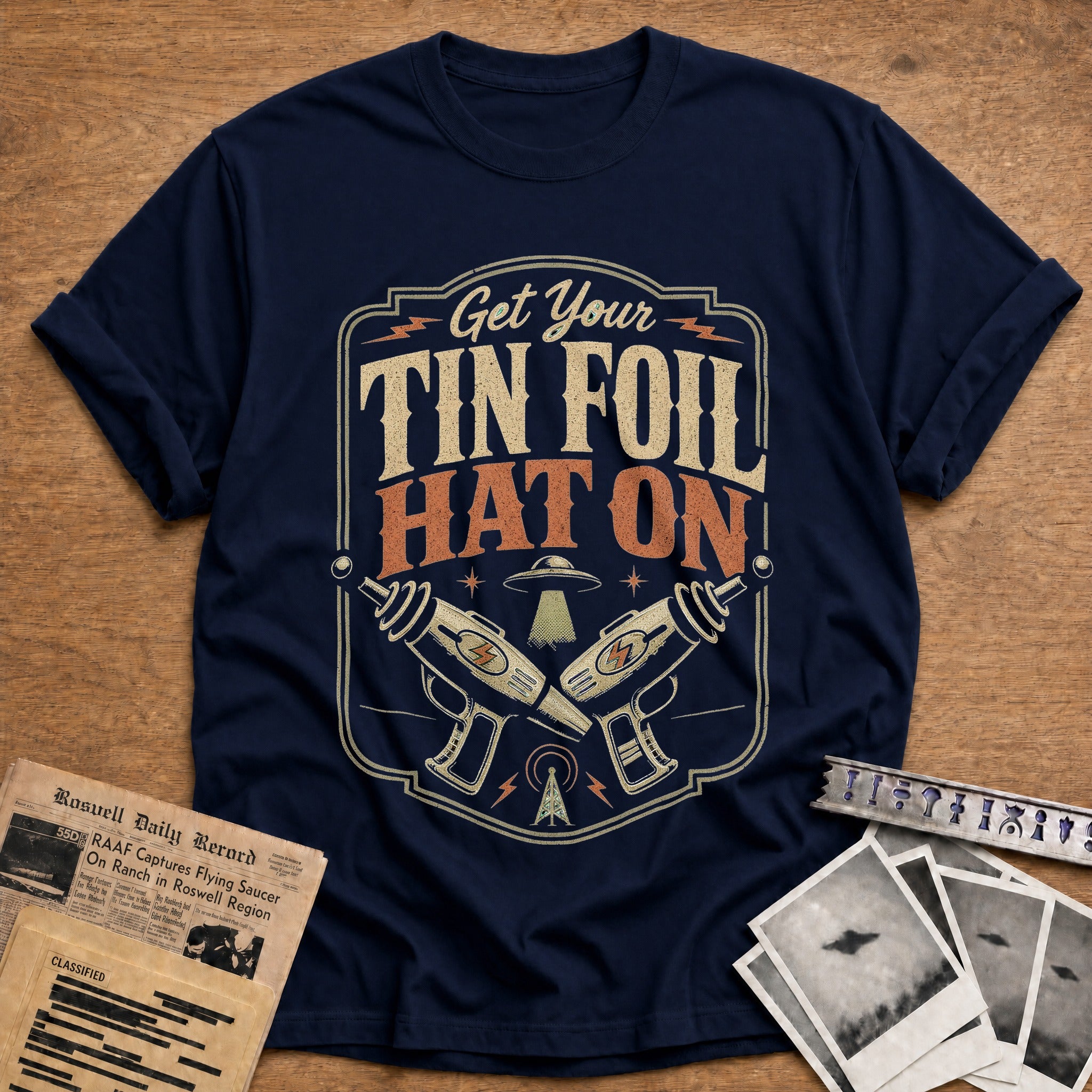 Tin Foil Hat On - Navy
